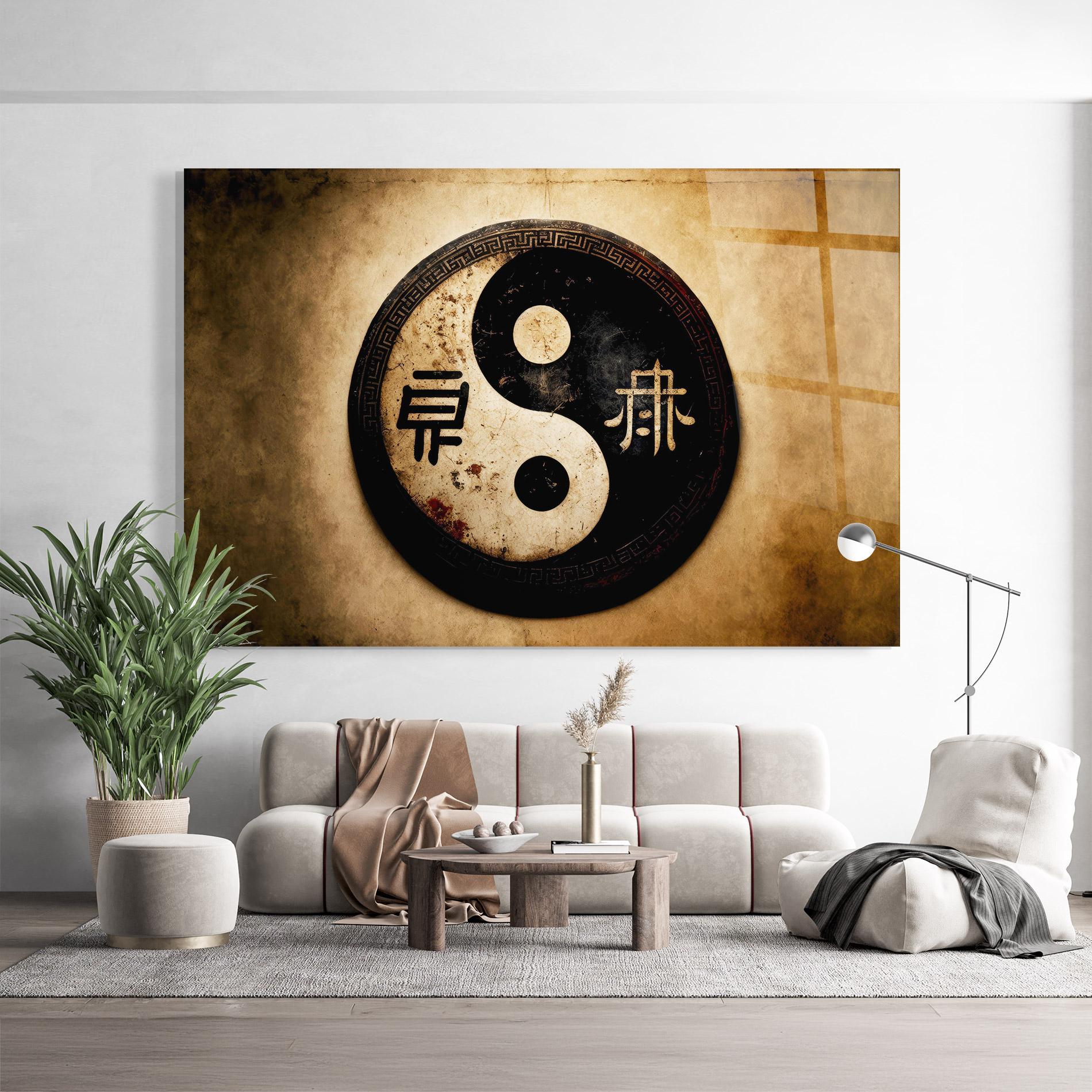 Üvegkép Chinese Yinyang mockup 9