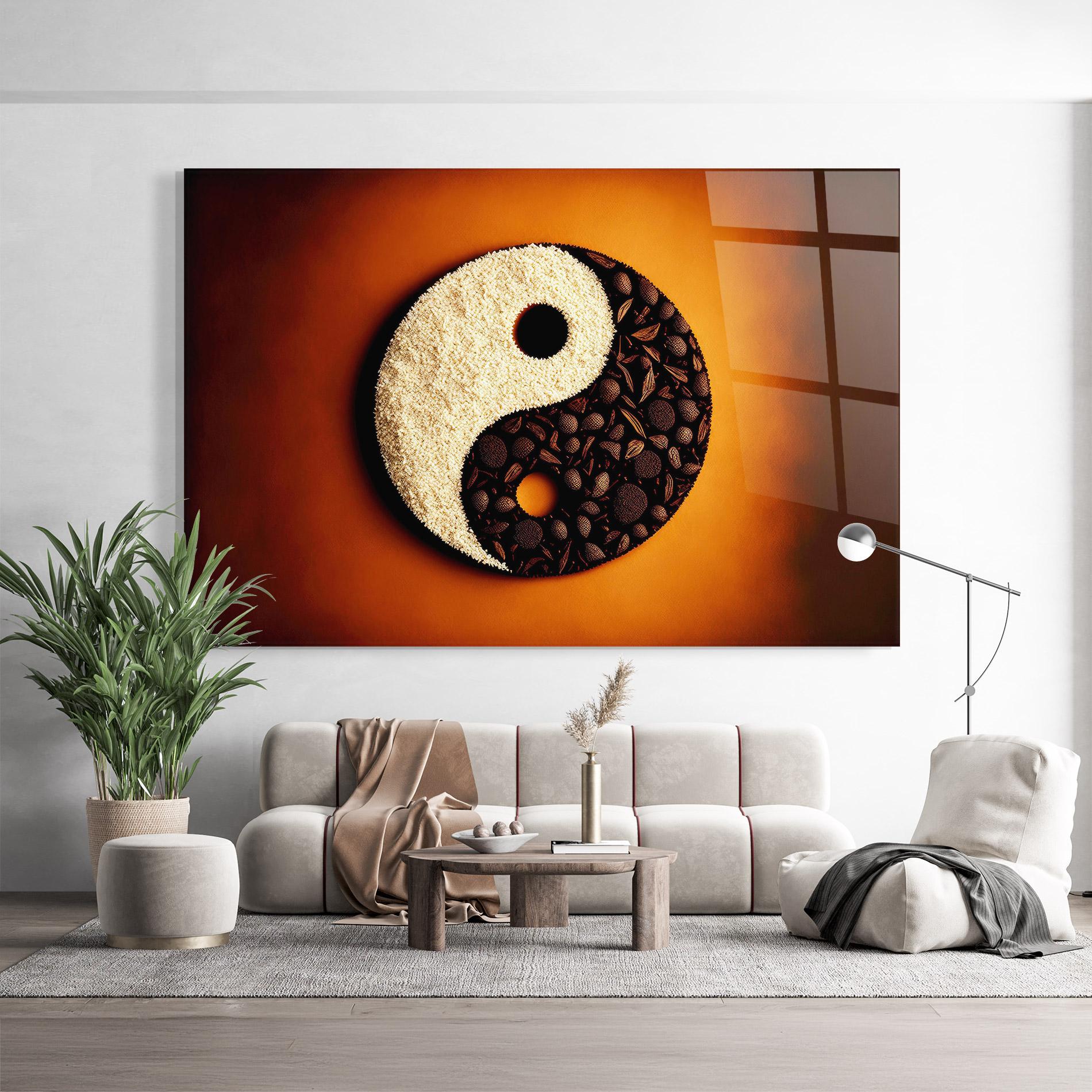 Üvegkép Coffee Yinyang mockup 9