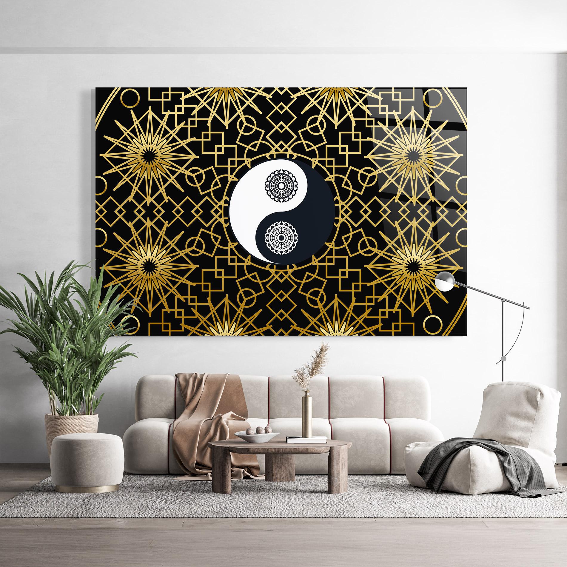 Üvegkép Meditation Yin Yang mockup 9