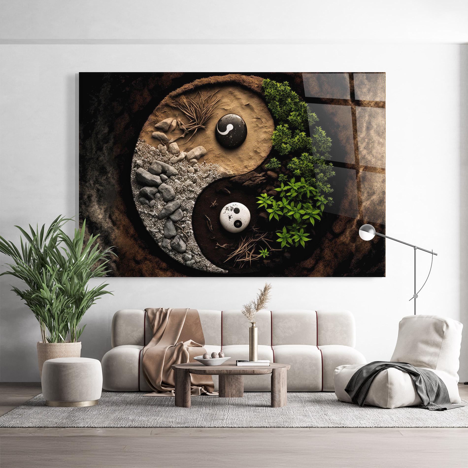 Üvegkép Nature Yinyang mockup 9
