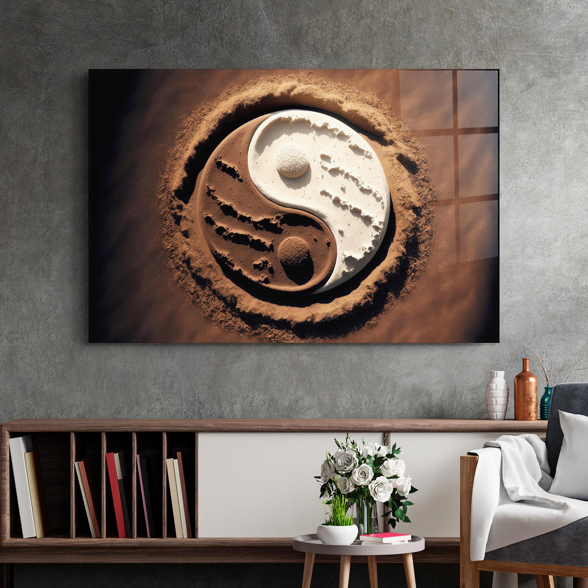 Üvegkép Earth Yinyang mockup 2