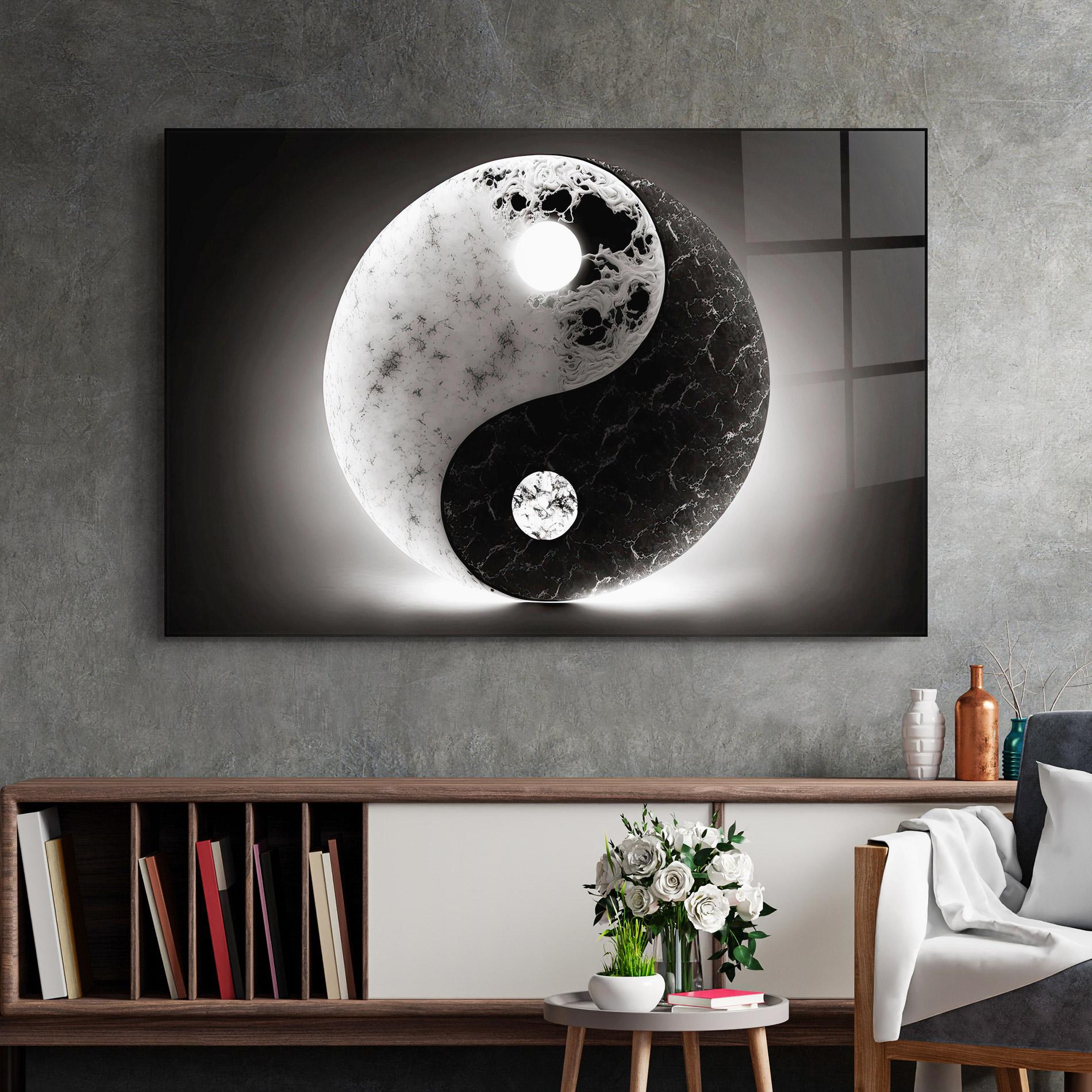 Üvegkép Light Yinyang mockup 2