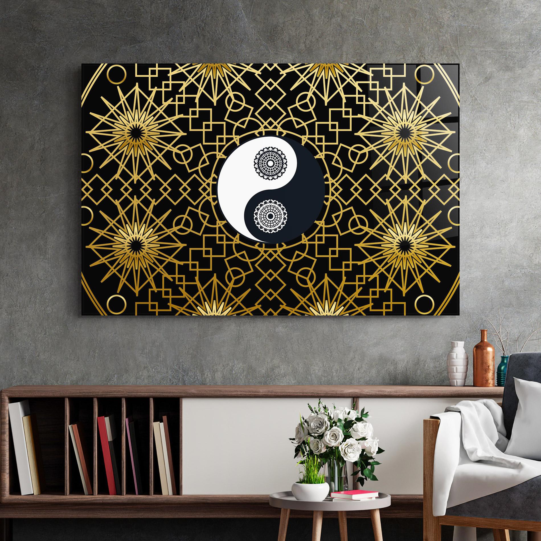 Üvegkép Meditation Yin Yang mockup 2