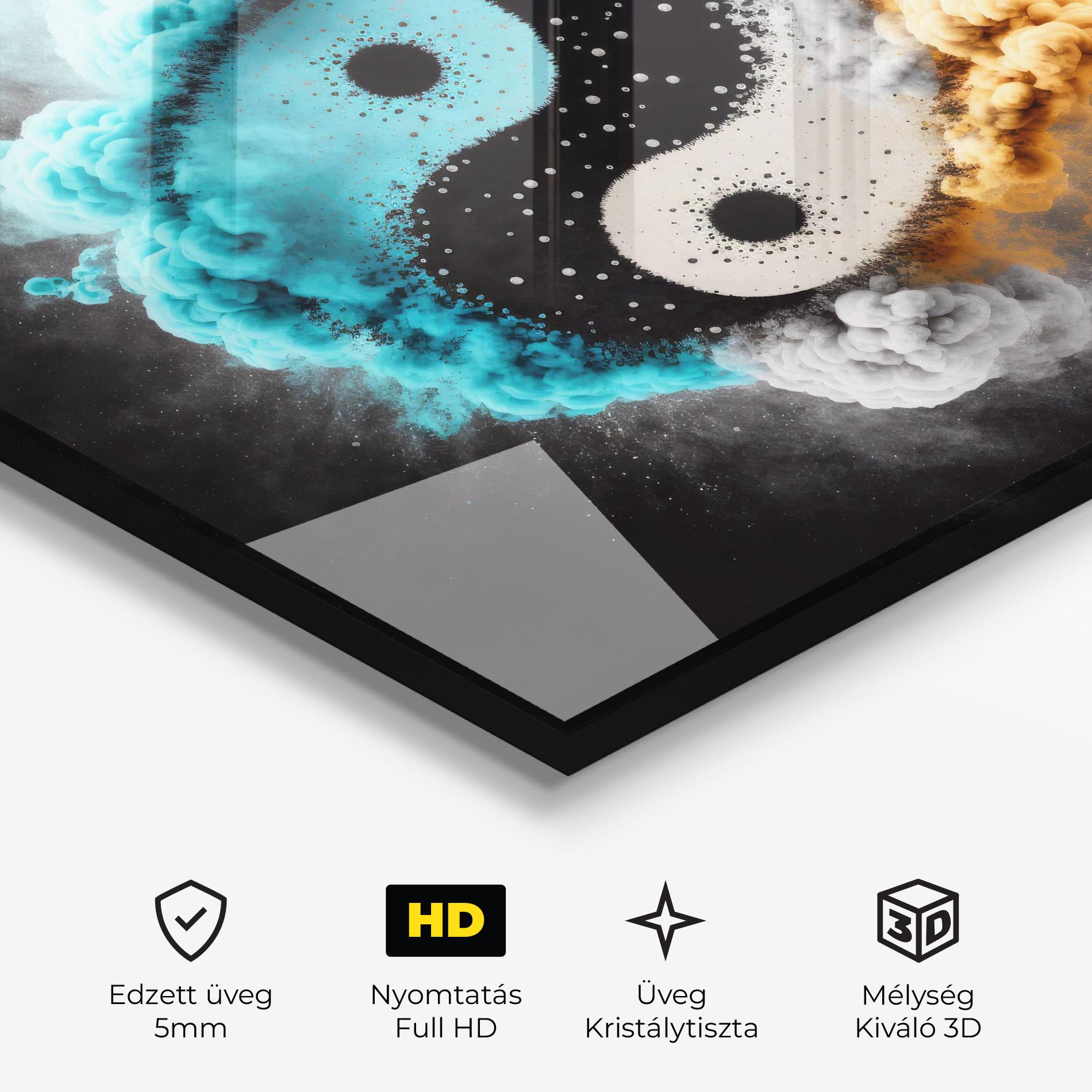 Üvegkép Blue Smoke Yinuang mockup 3