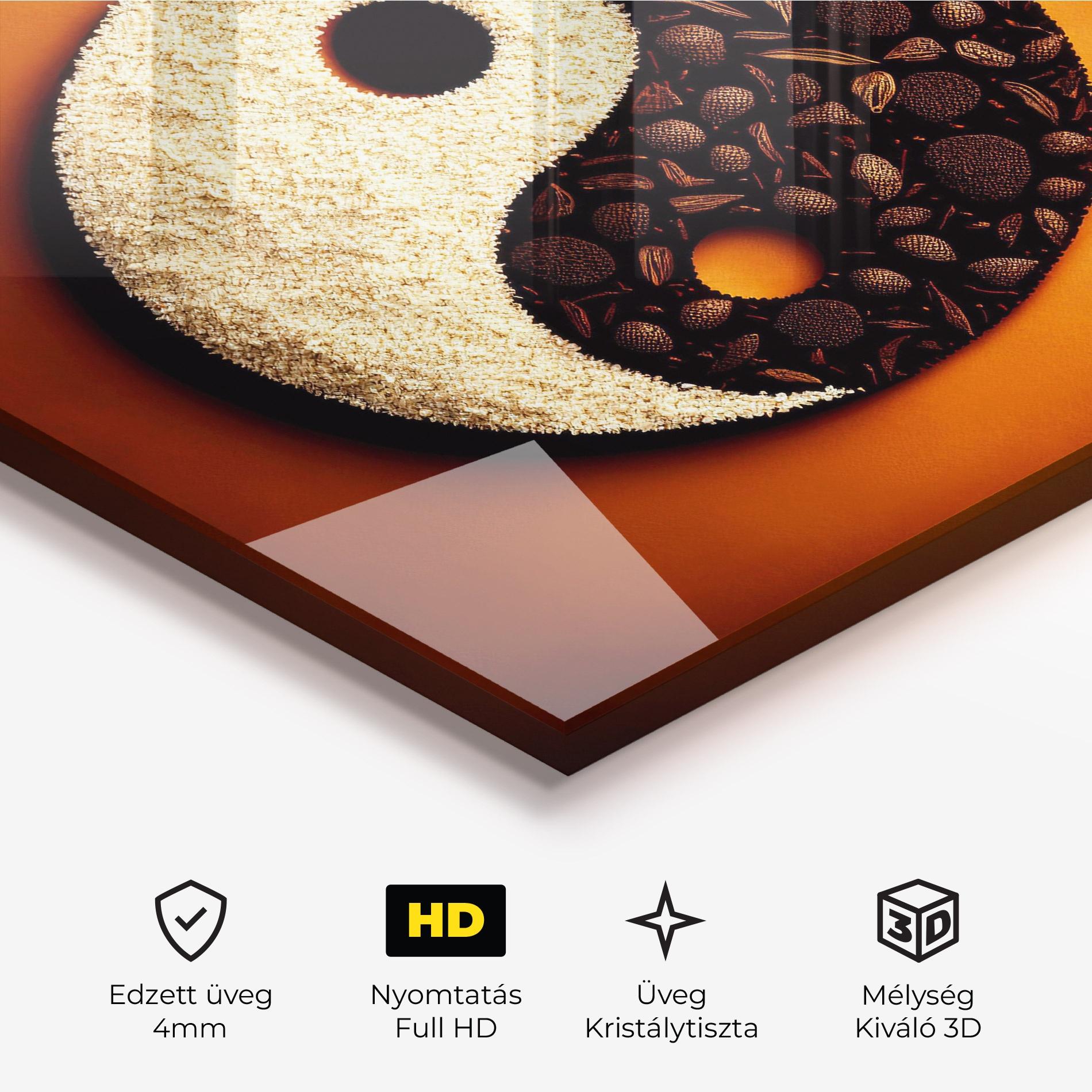Üvegkép Coffee Yinyang mockup 3
