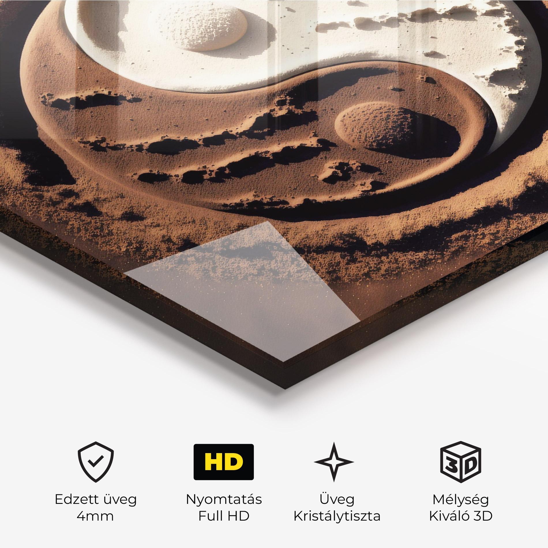 Üvegkép Earth Yinyang mockup 3