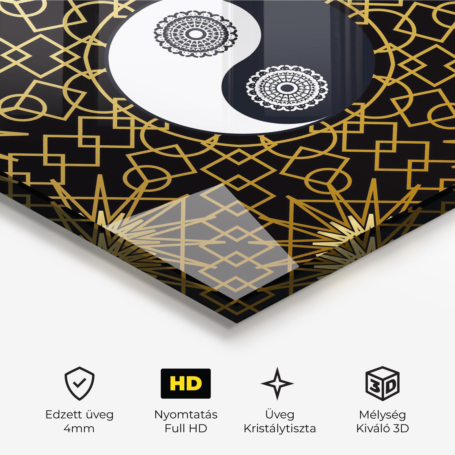 Üvegkép Meditation Yin Yang mockup 3