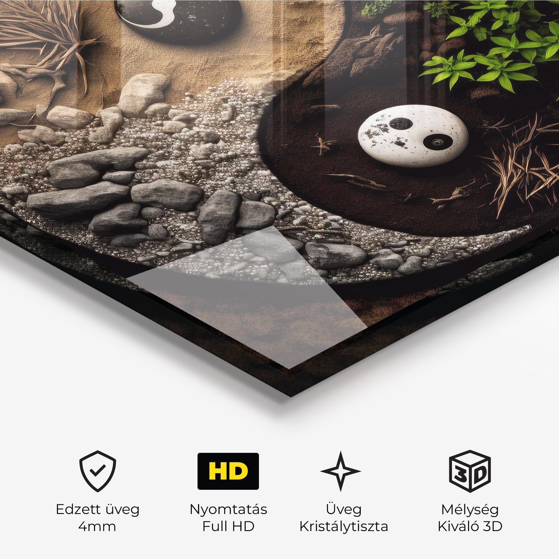 Üvegkép Nature Yinyang mockup 3