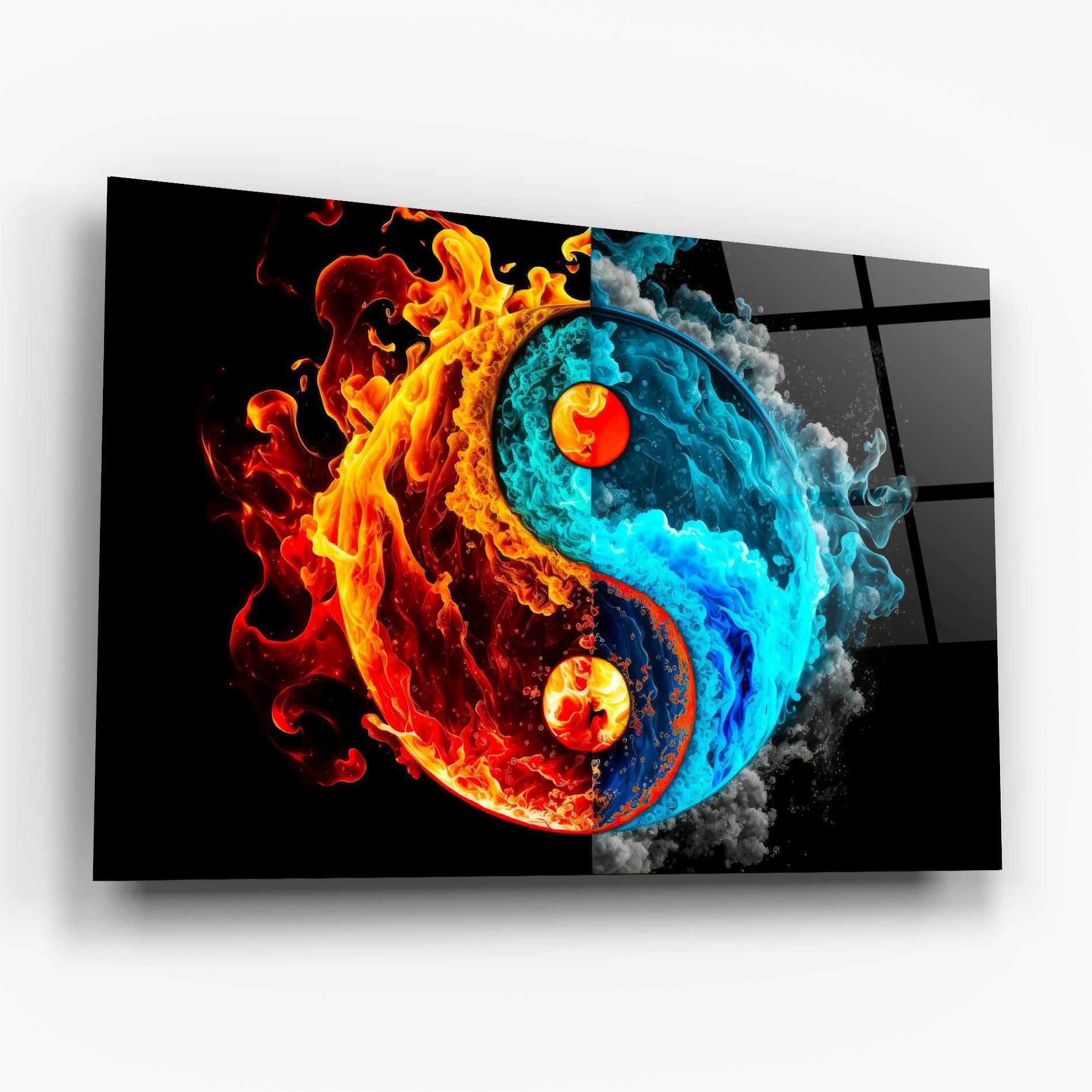 Üvegkép Blue Smoke Yinyang mockup 6