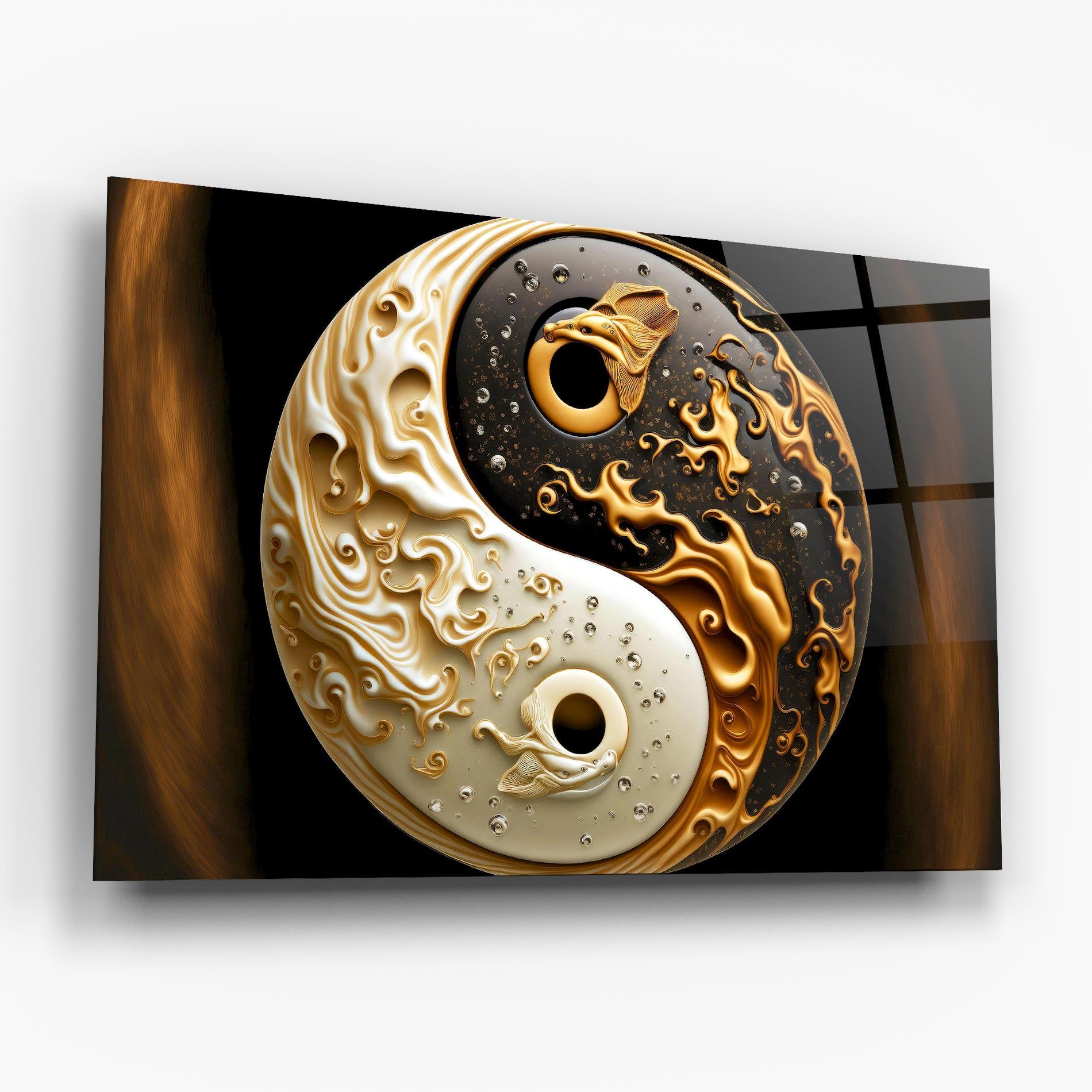 Üvegkép Caramel Yinyang mockup 6