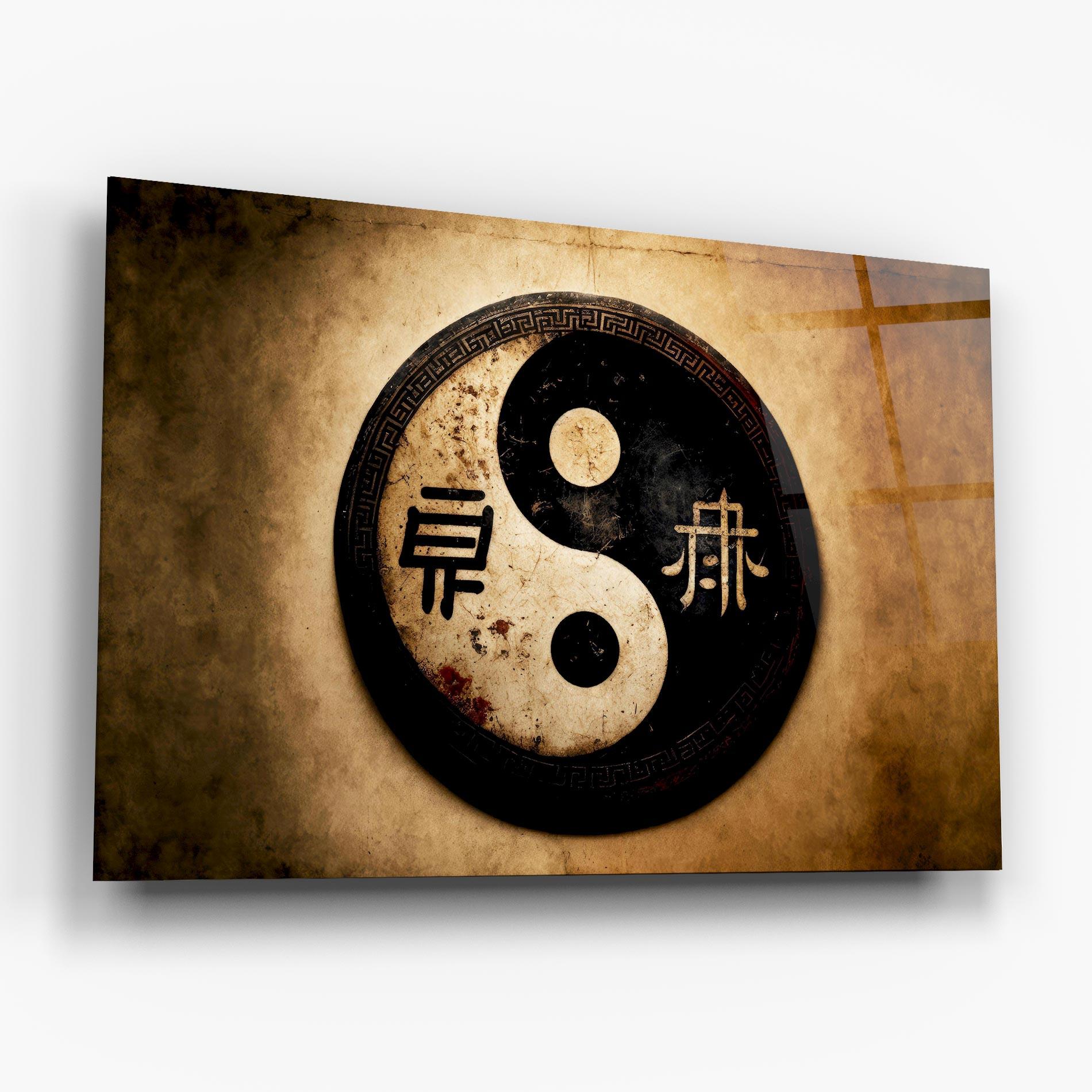 Üvegkép Chinese Yinyang mockup 6