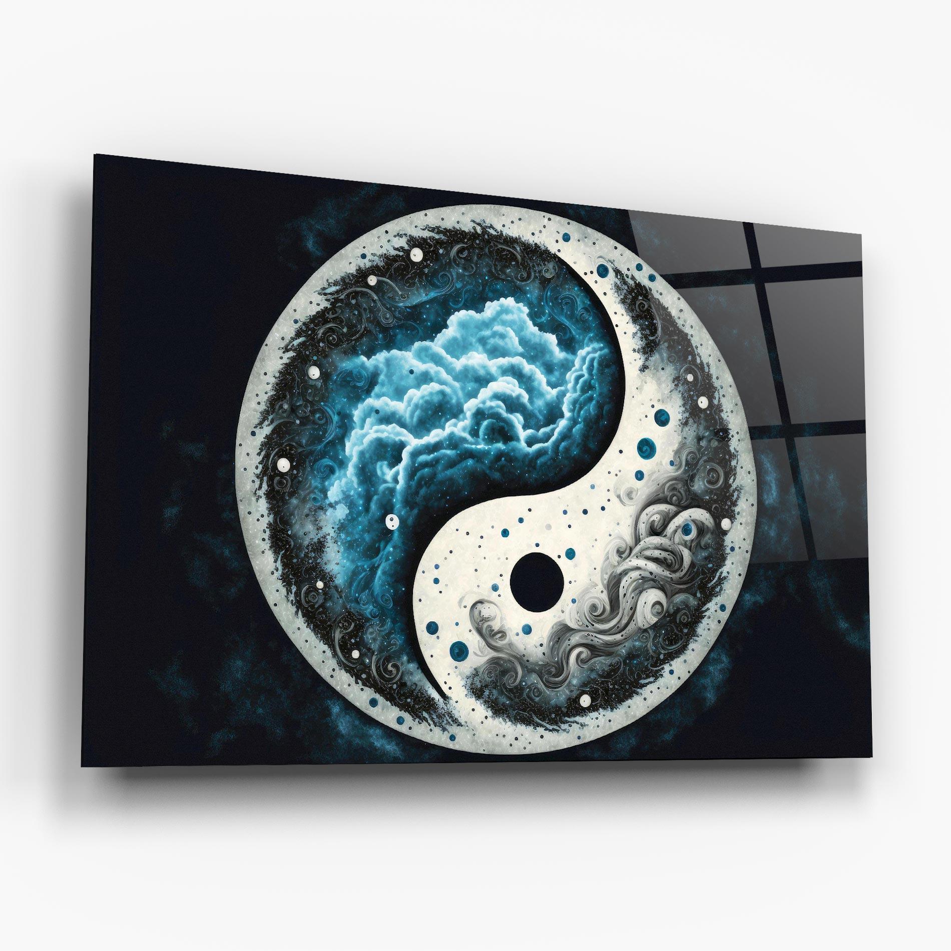Üvegkép Cloudy Yinyang mockup 6