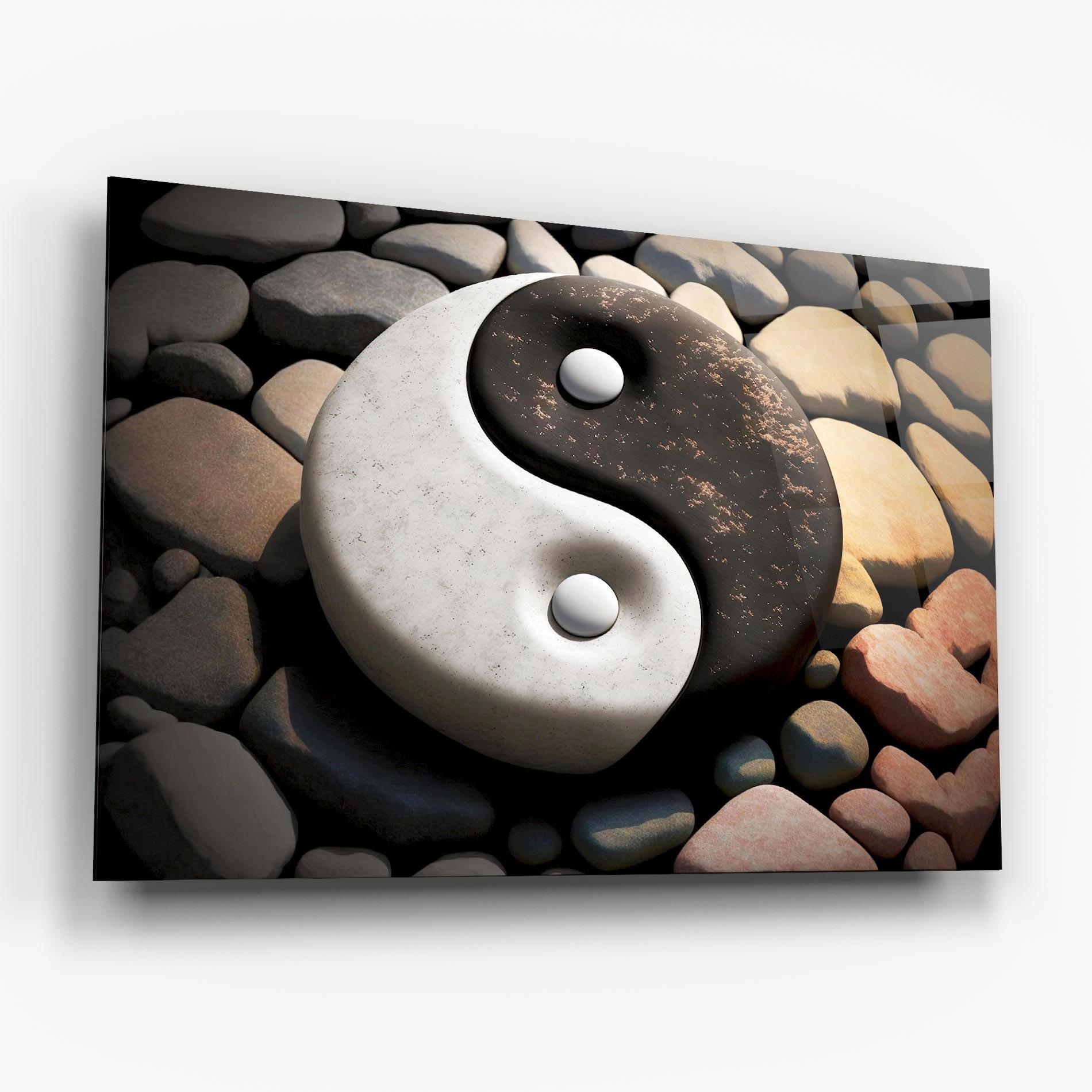 Üvegkép Stone Yinyang mockup 6