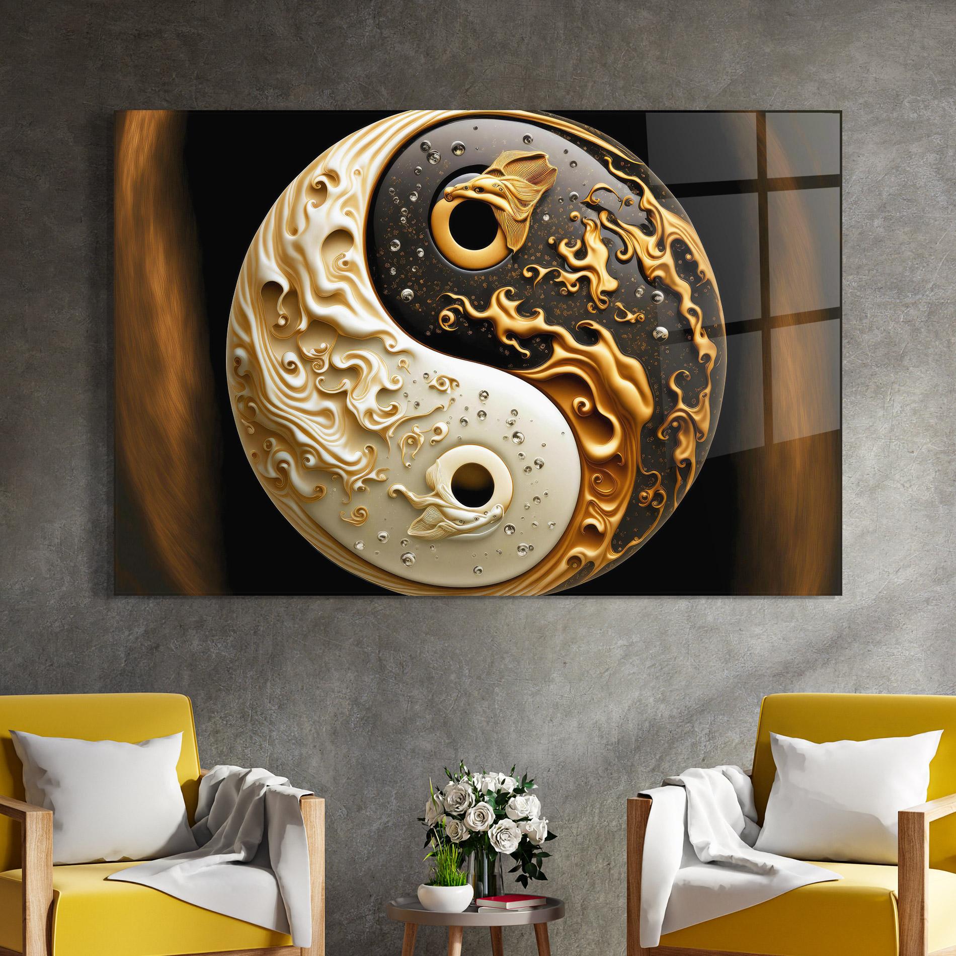 Üvegkép Caramel Yinyang mockup 4