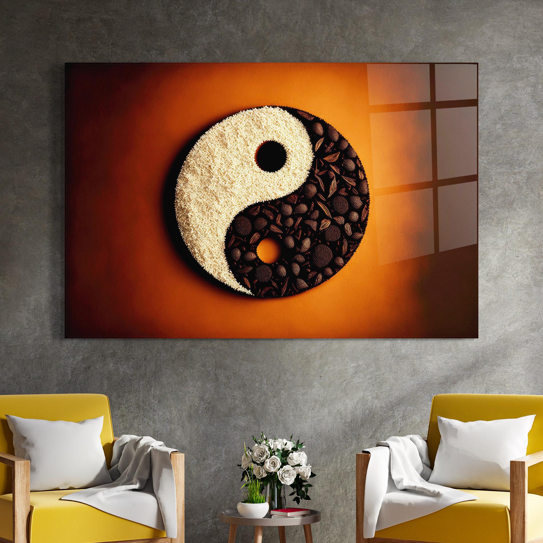 Üvegkép Coffee Yinyang mockup 4