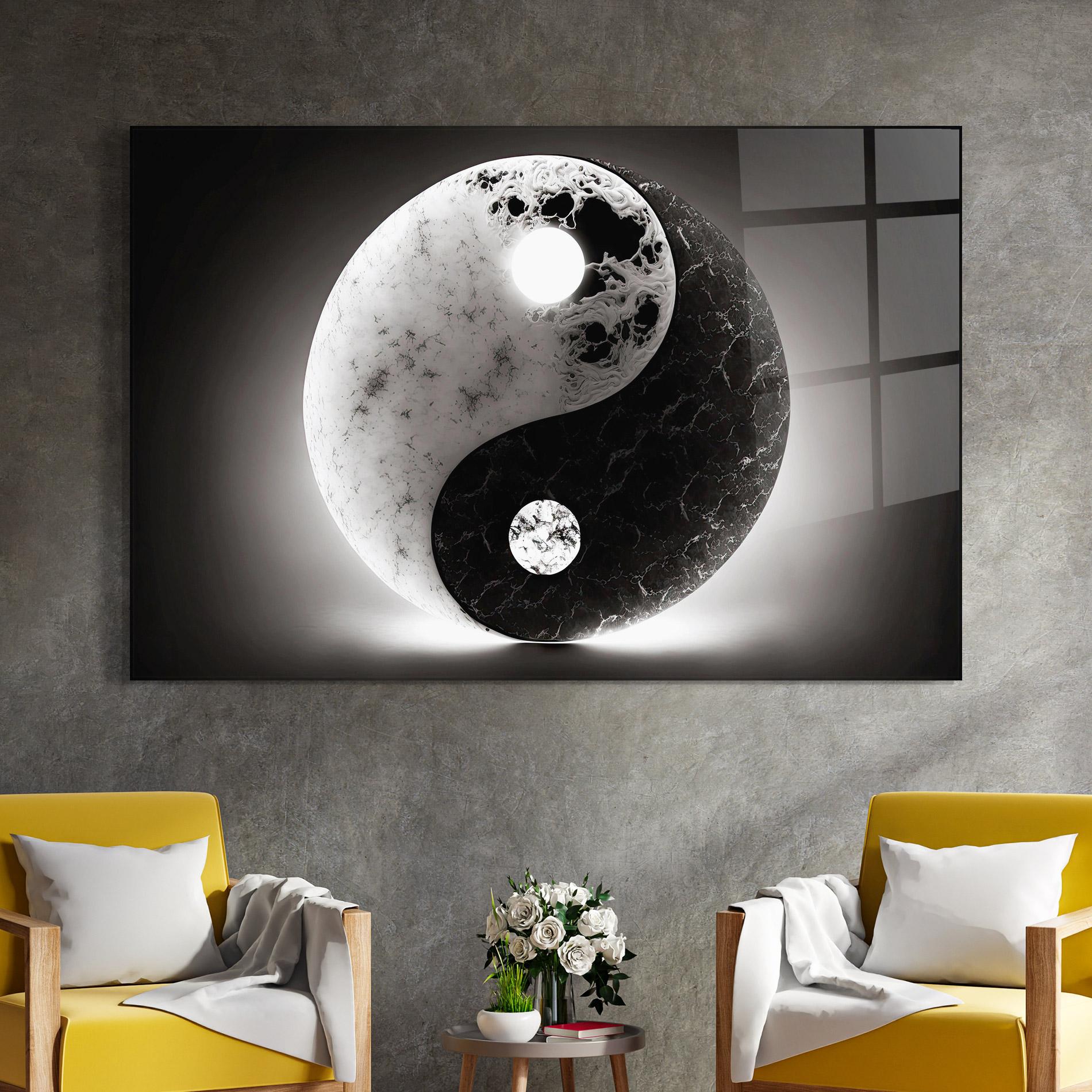 Üvegkép Light Yinyang mockup 4