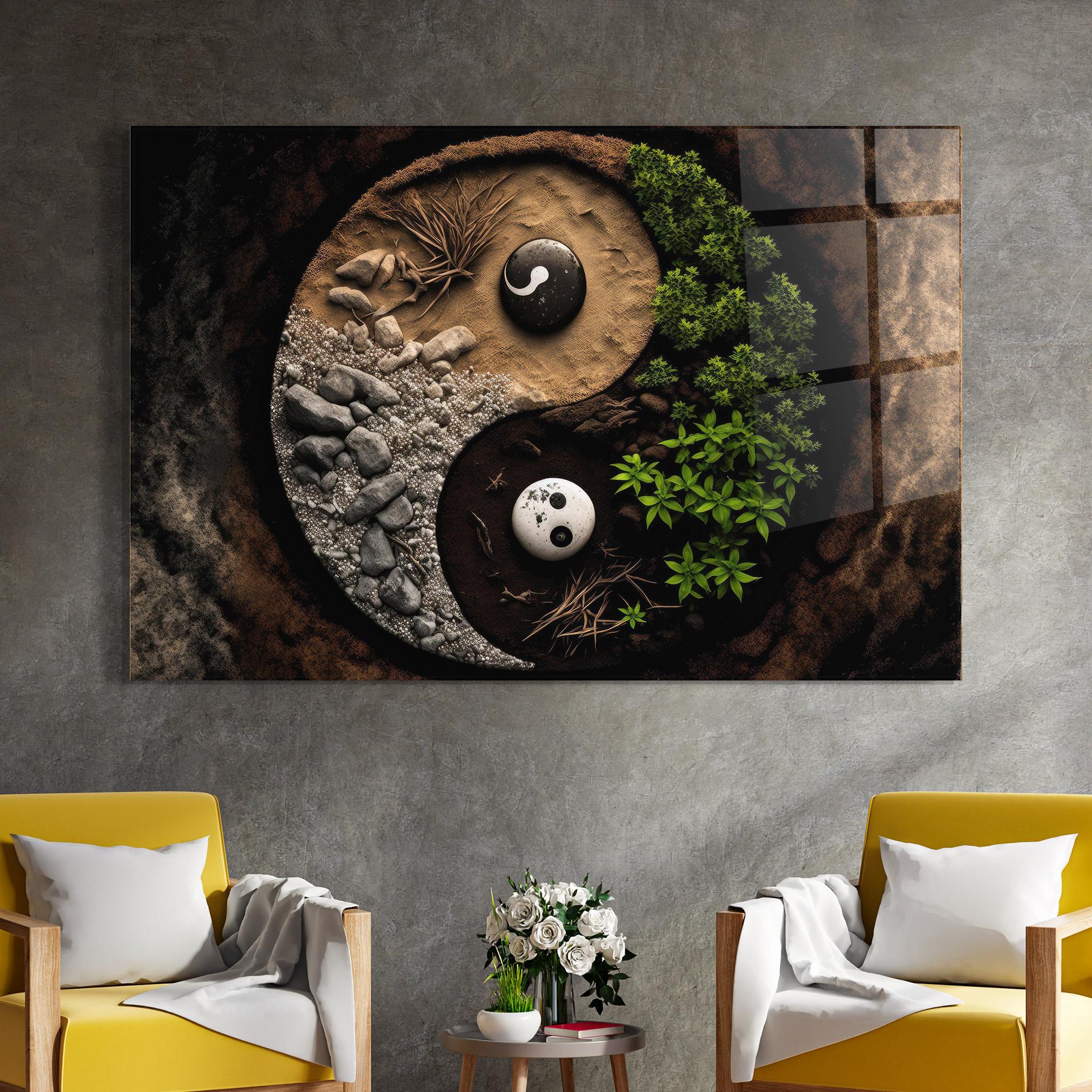 Üvegkép Nature Yinyang mockup 4