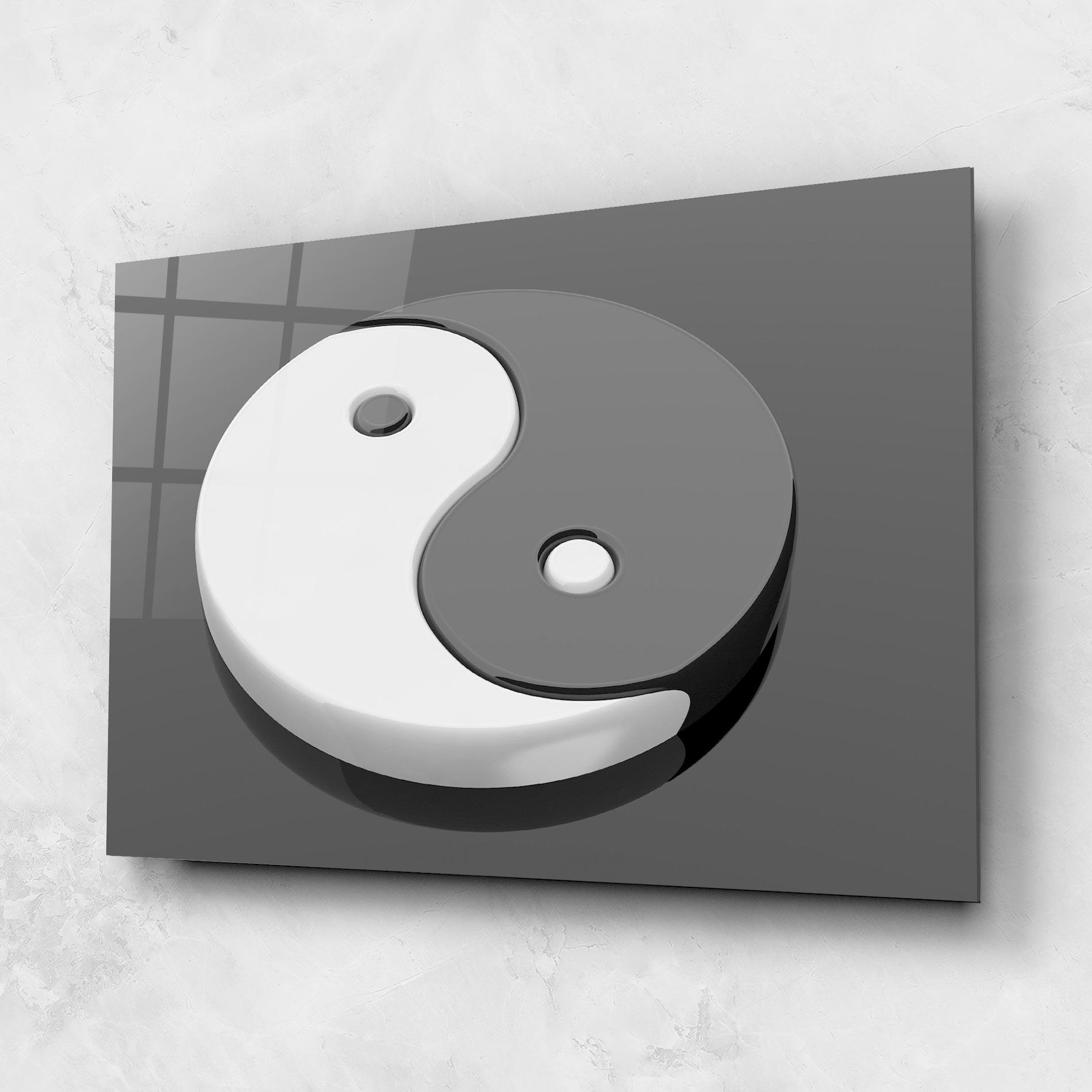 Üvegkép 3d Yinyang mockup 1