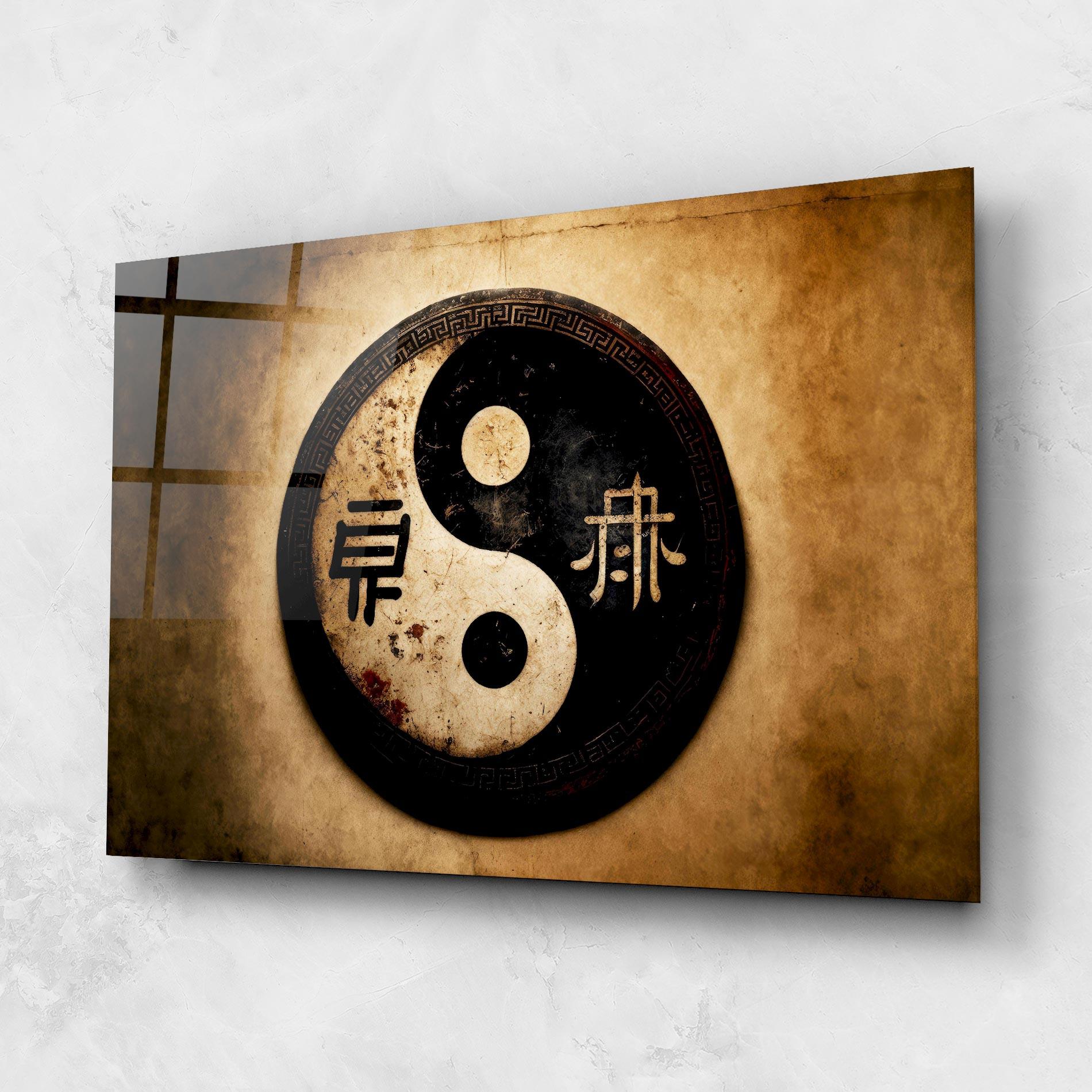 Üvegkép Chinese Yinyang mockup 1