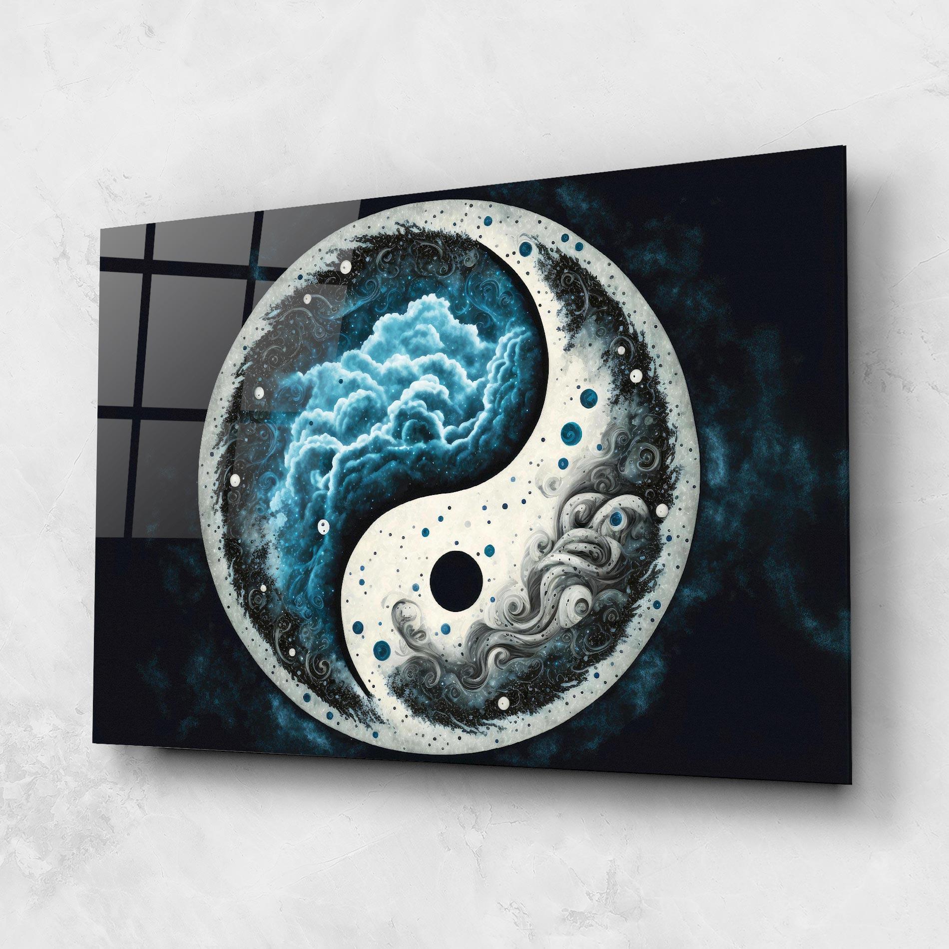 Üvegkép Cloudy Yinyang mockup 1