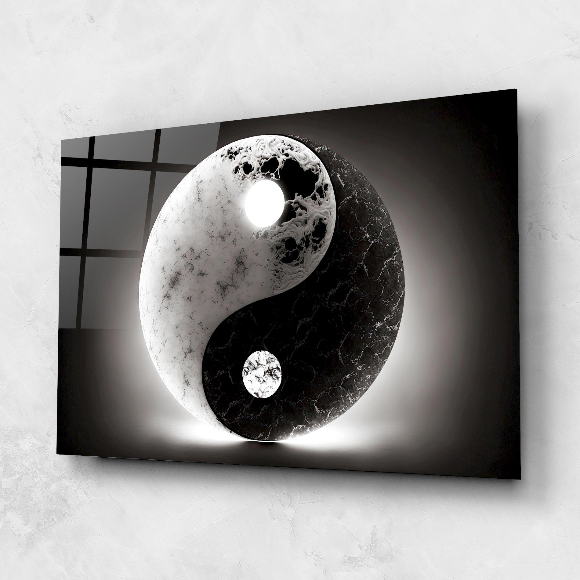 Üvegkép Light Yinyang mockup 1