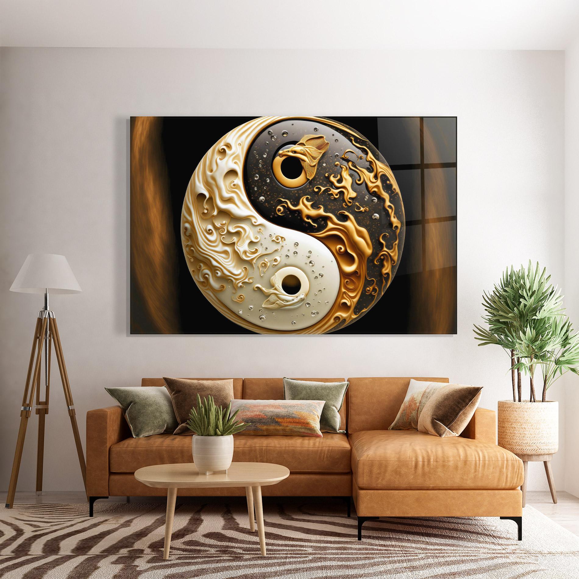 Üvegkép Caramel Yinyang mockup 7