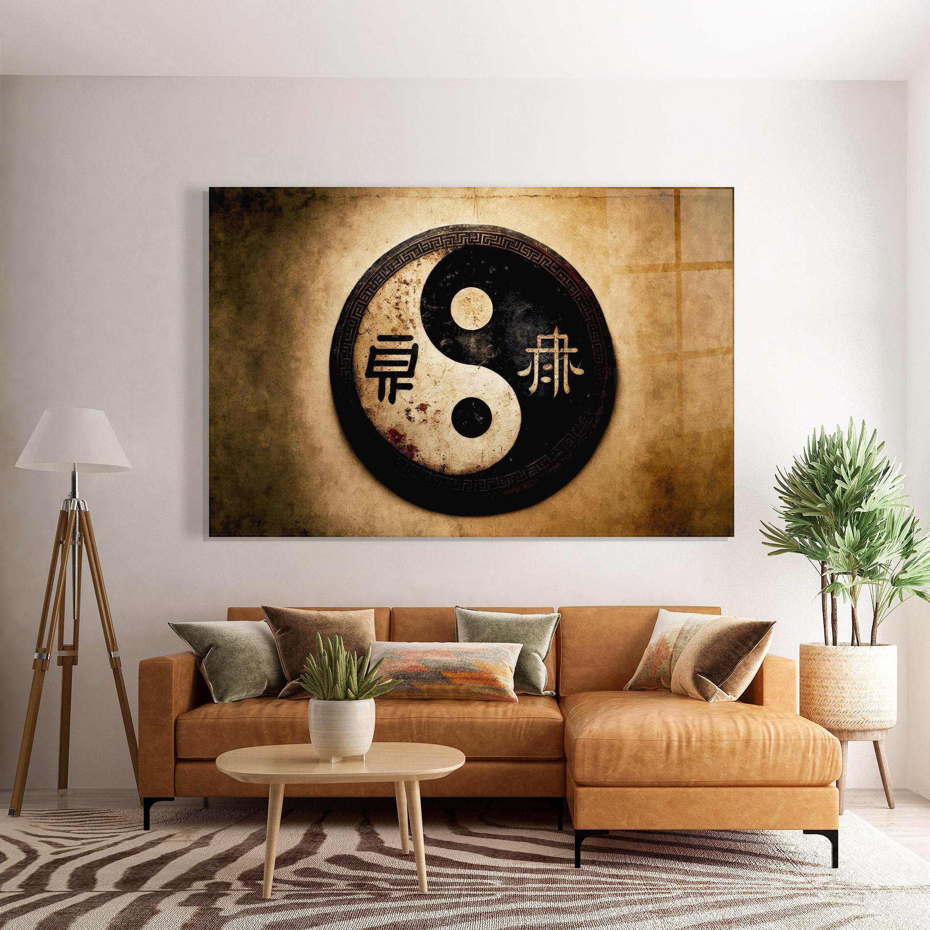 Üvegkép Chinese Yinyang mockup 7