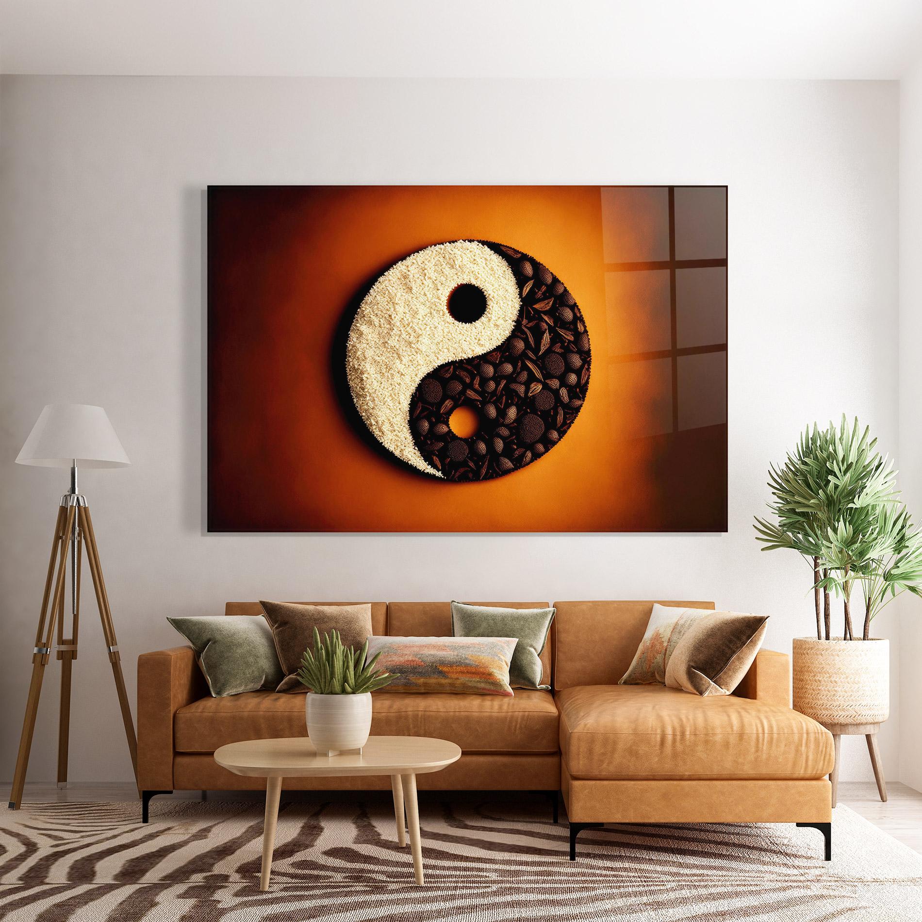 Üvegkép Coffee Yinyang mockup 7
