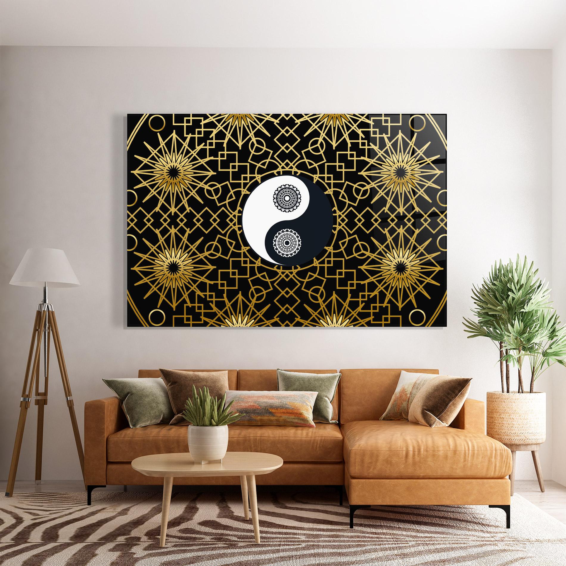 Üvegkép Meditation Yin Yang mockup 7