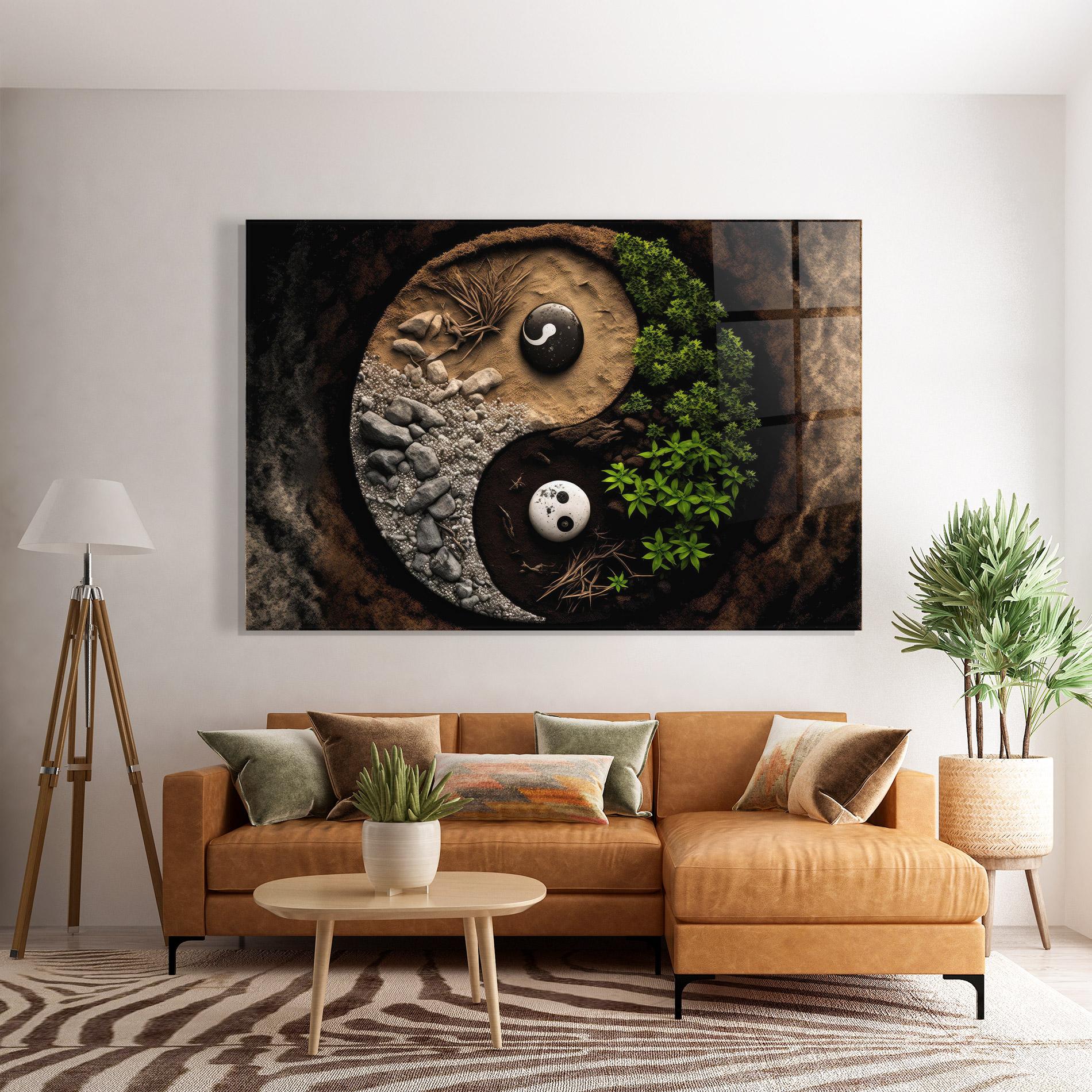 Üvegkép Nature Yinyang mockup 7