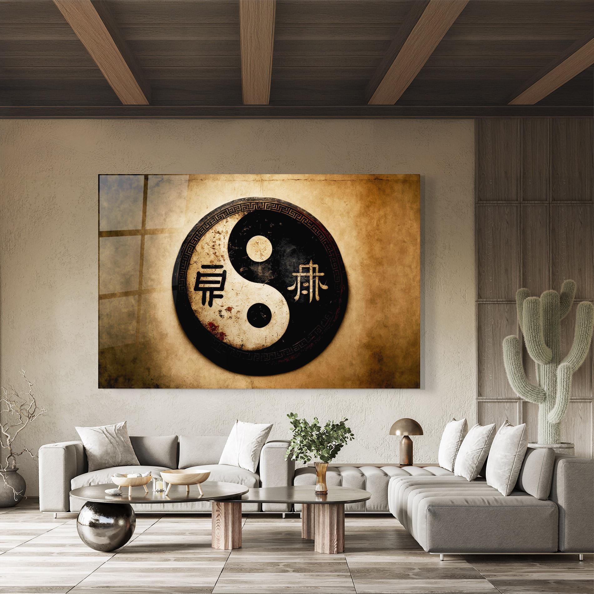 Üvegkép Chinese Yinyang mockup 8
