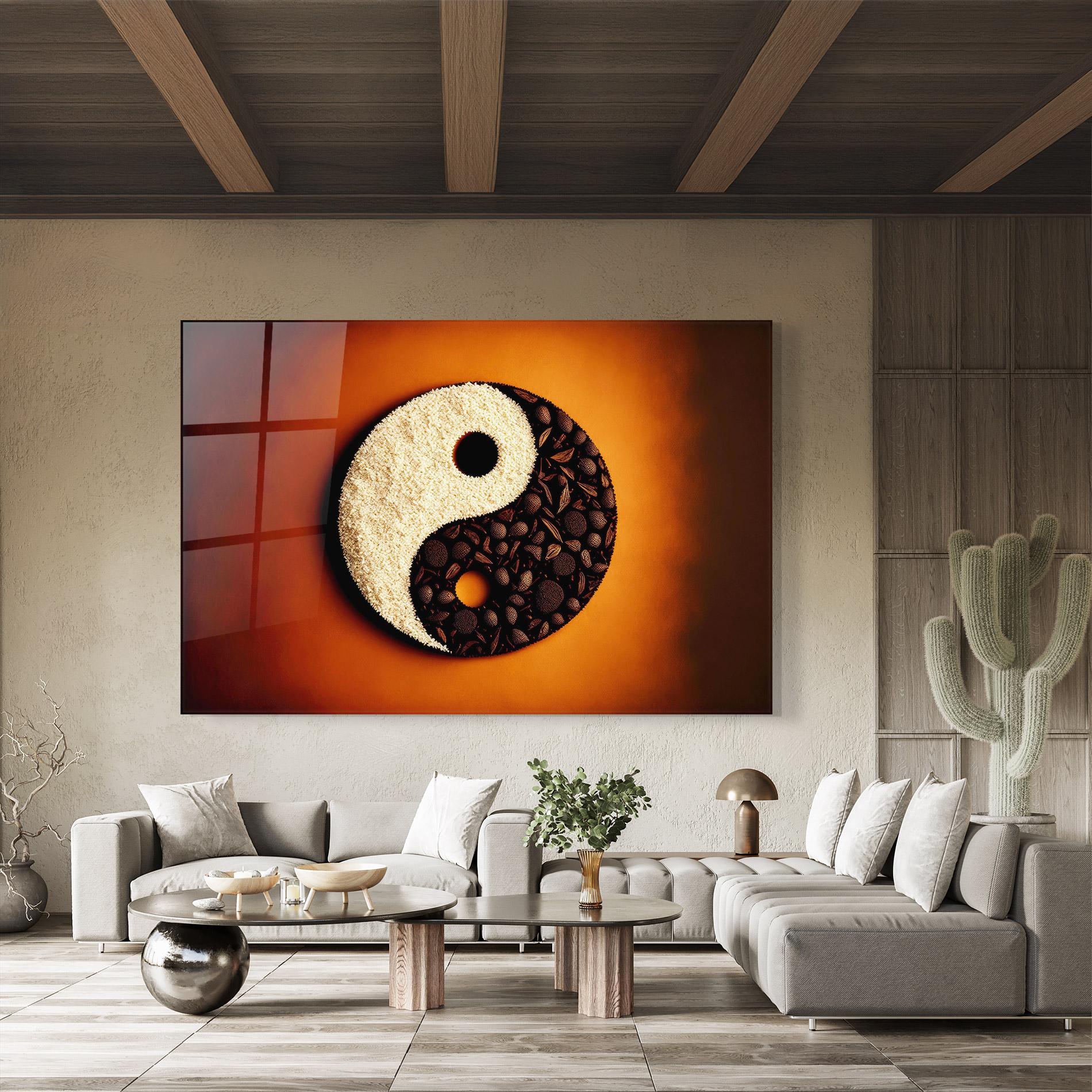 Üvegkép Coffee Yinyang mockup 8