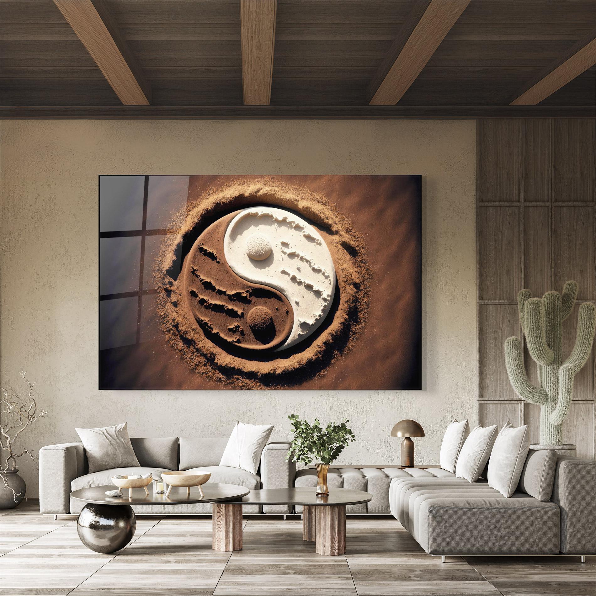 Üvegkép Earth Yinyang mockup 8
