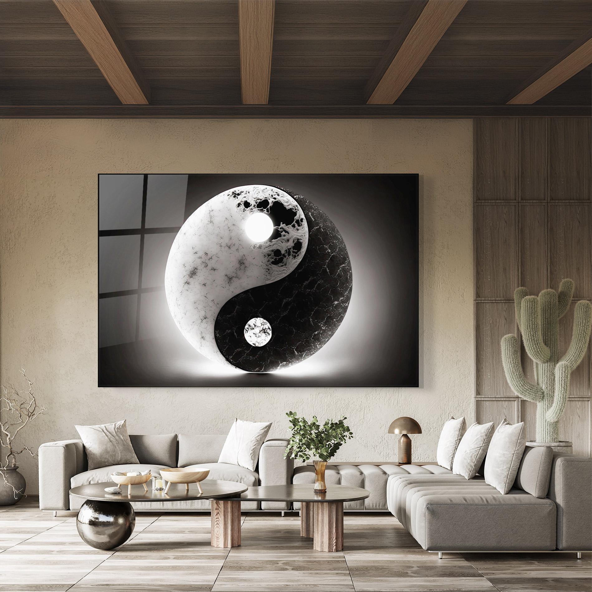 Üvegkép Light Yinyang mockup 8