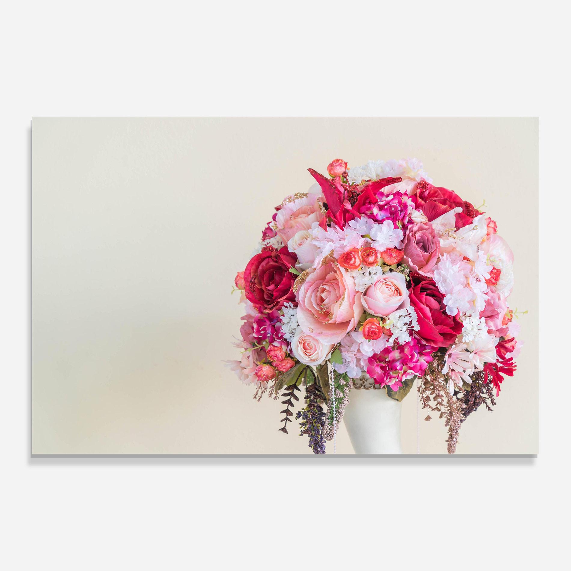 Üvegkép Mixed Pink Flowers mockup 0