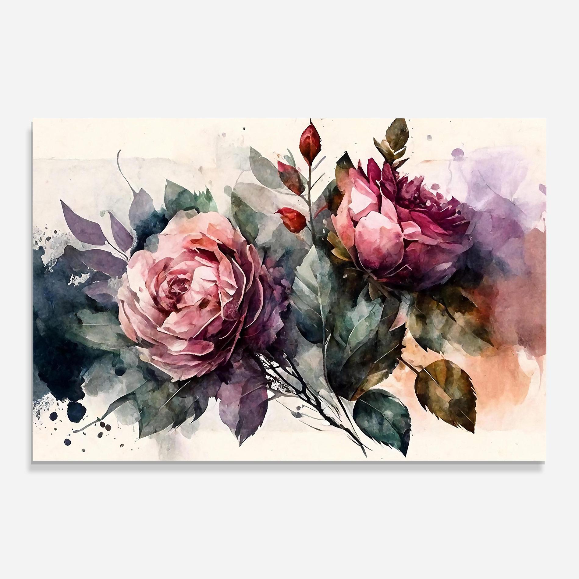 Üvegkép Roses Bouquet Art mockup 0