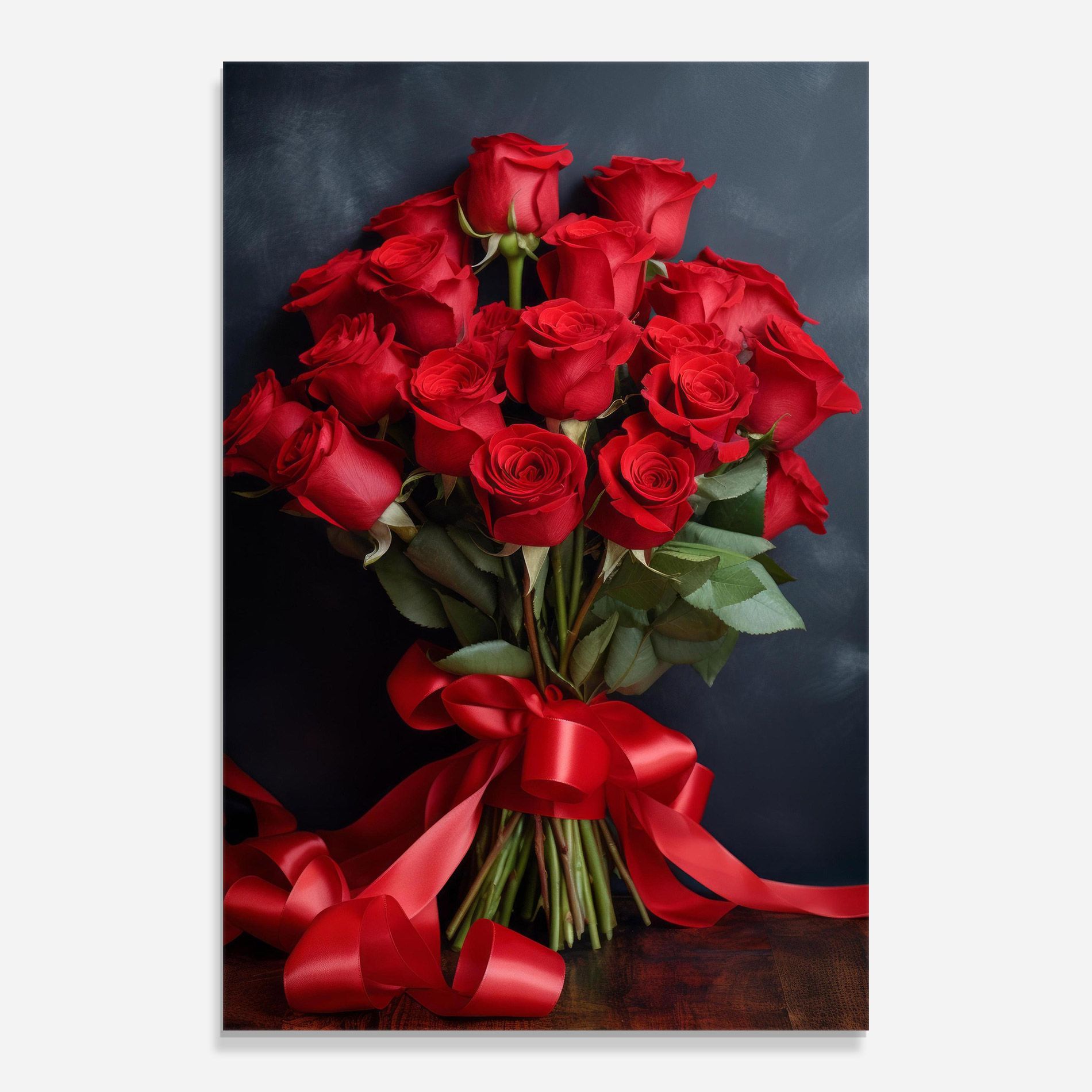 Beautiful Red Roses Bouquet mockup 0