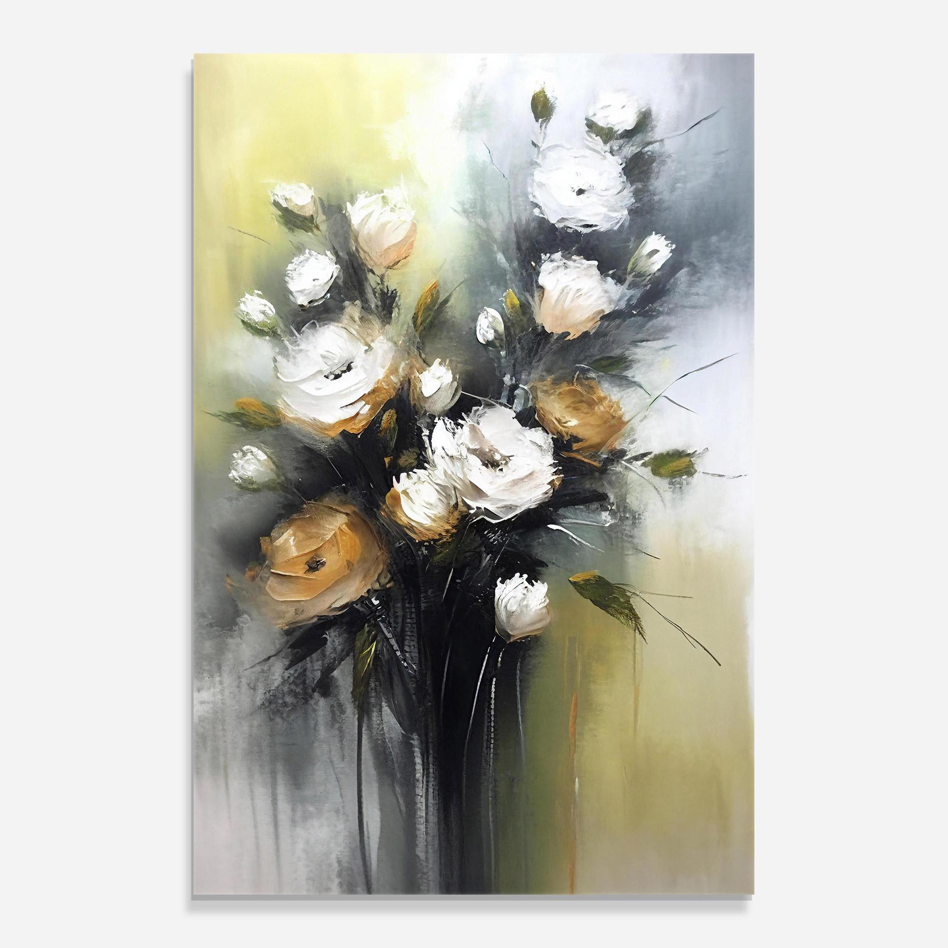 Üvegkép Bouquet Painting mockup 0