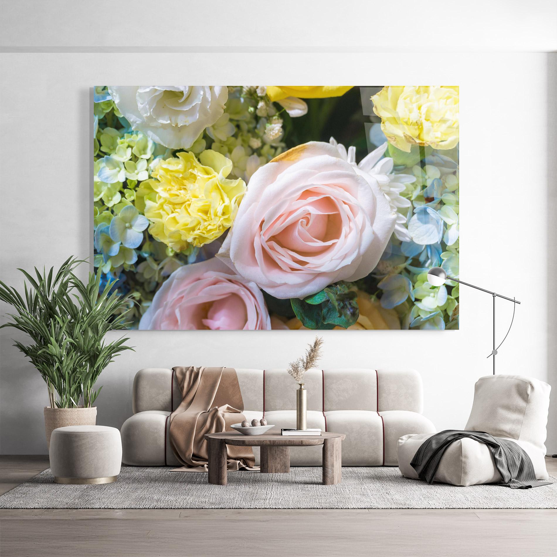 Üvegkép Bouquet Light Pink mockup 9