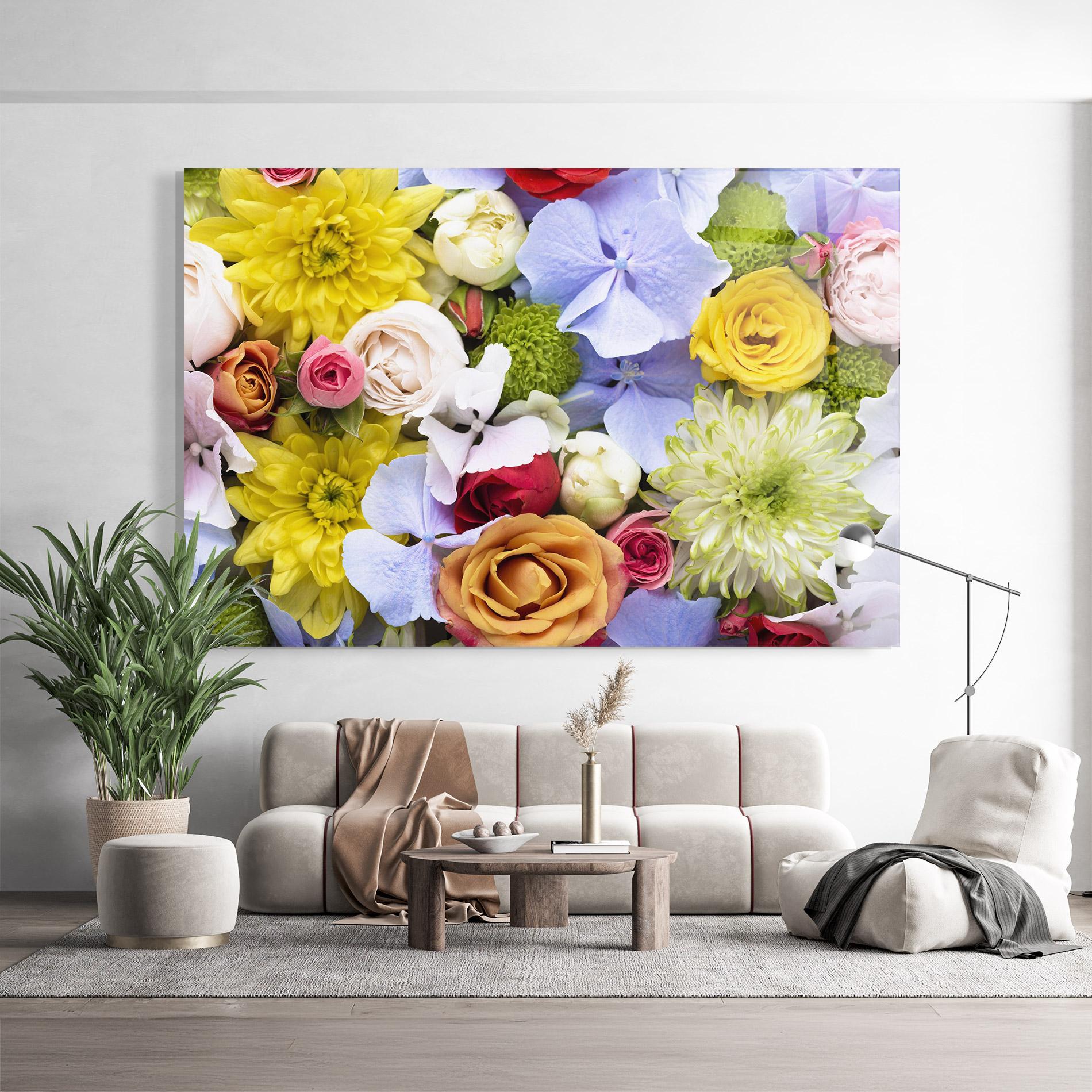 Üvegkép Color Mix Flower Bouquet mockup 9