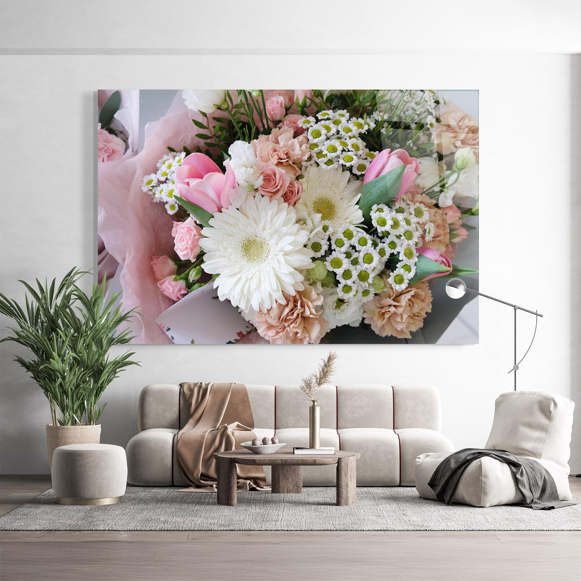 Üvegkép Flower Mix Bouquet mockup 9