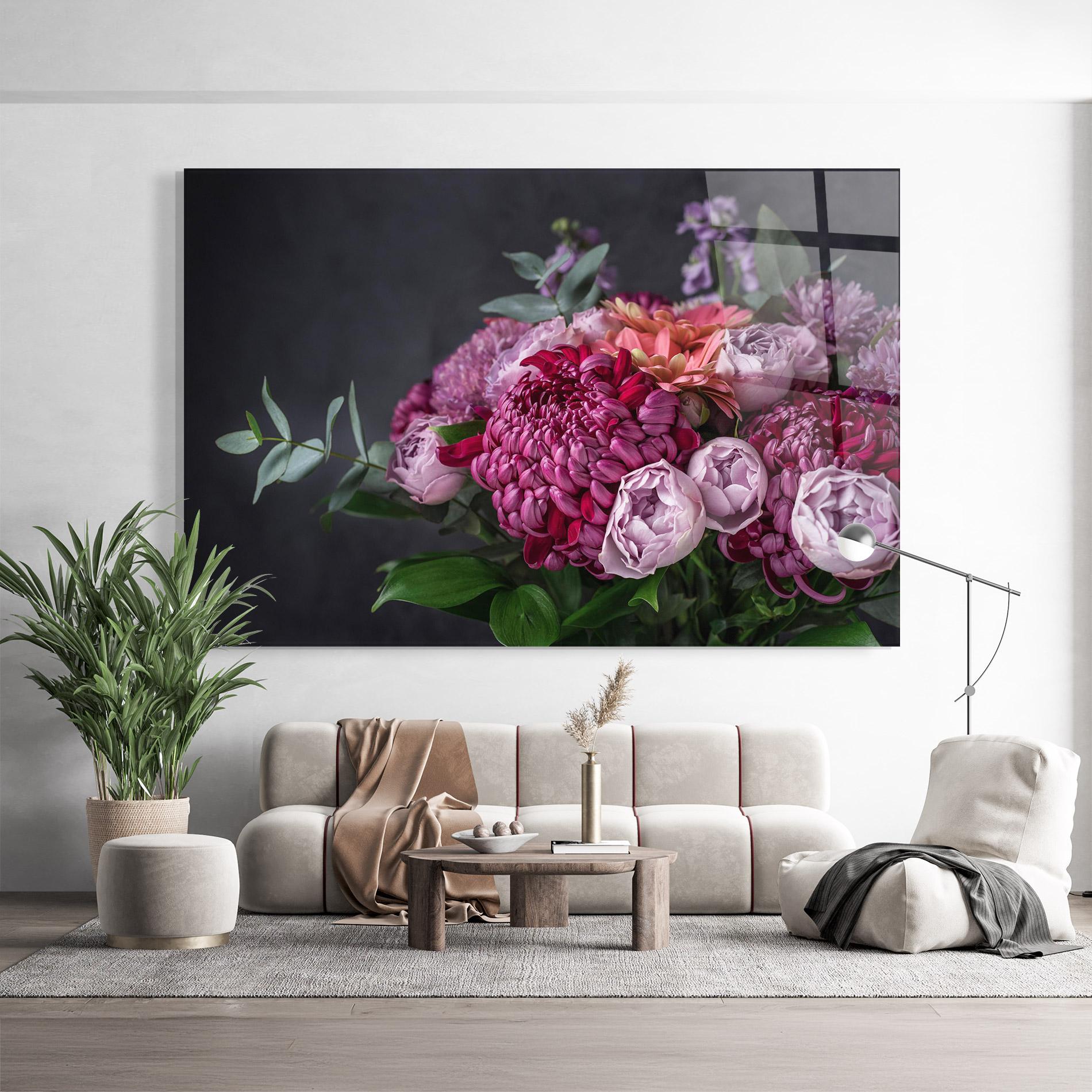 Üvegkép Mix Purple Bouquet mockup 9