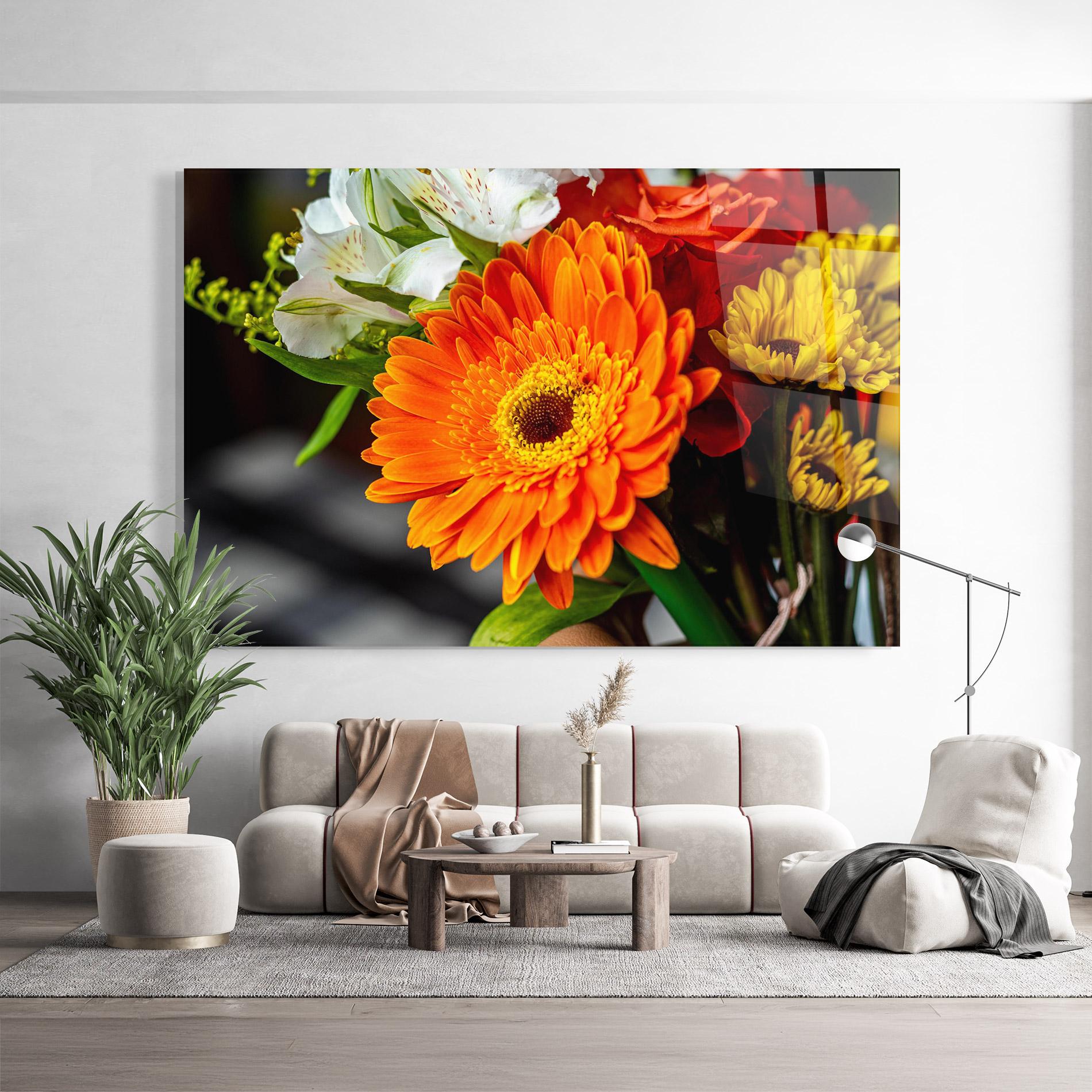 Üvegkép Strong Orange Bouquet mockup 9