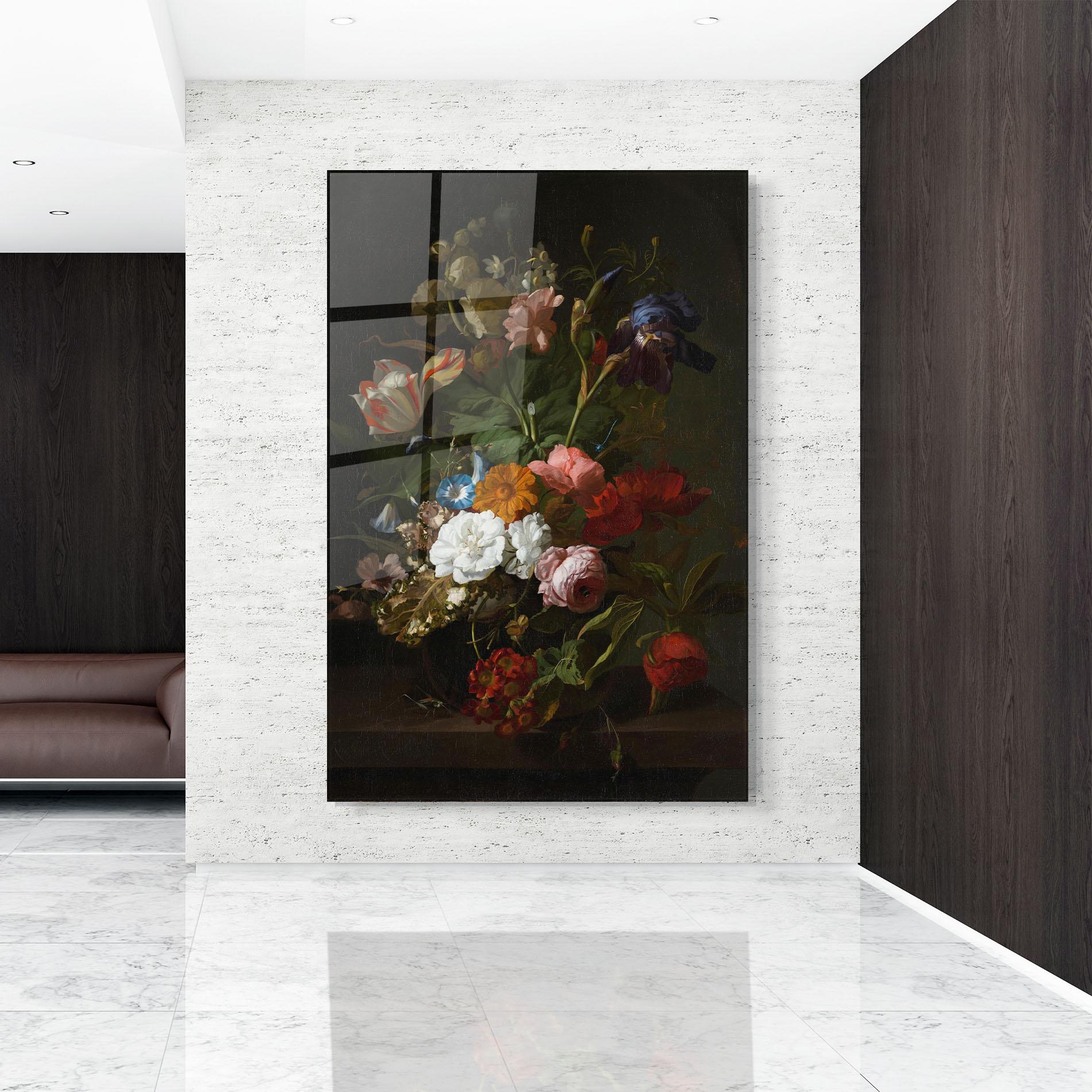 Üvegkép Dark Flowers Bouquet mockup 9