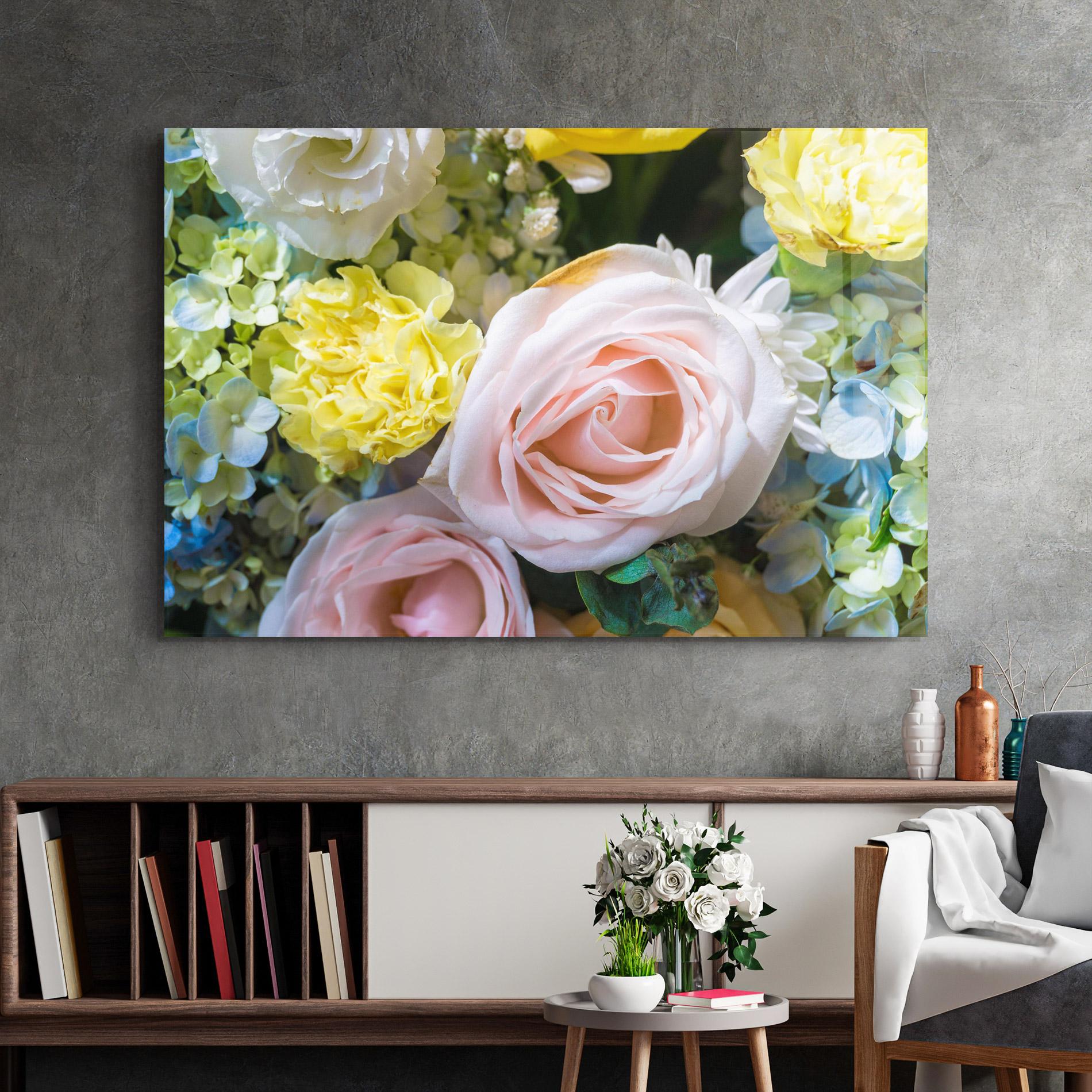 Üvegkép Bouquet Light Pink mockup 2