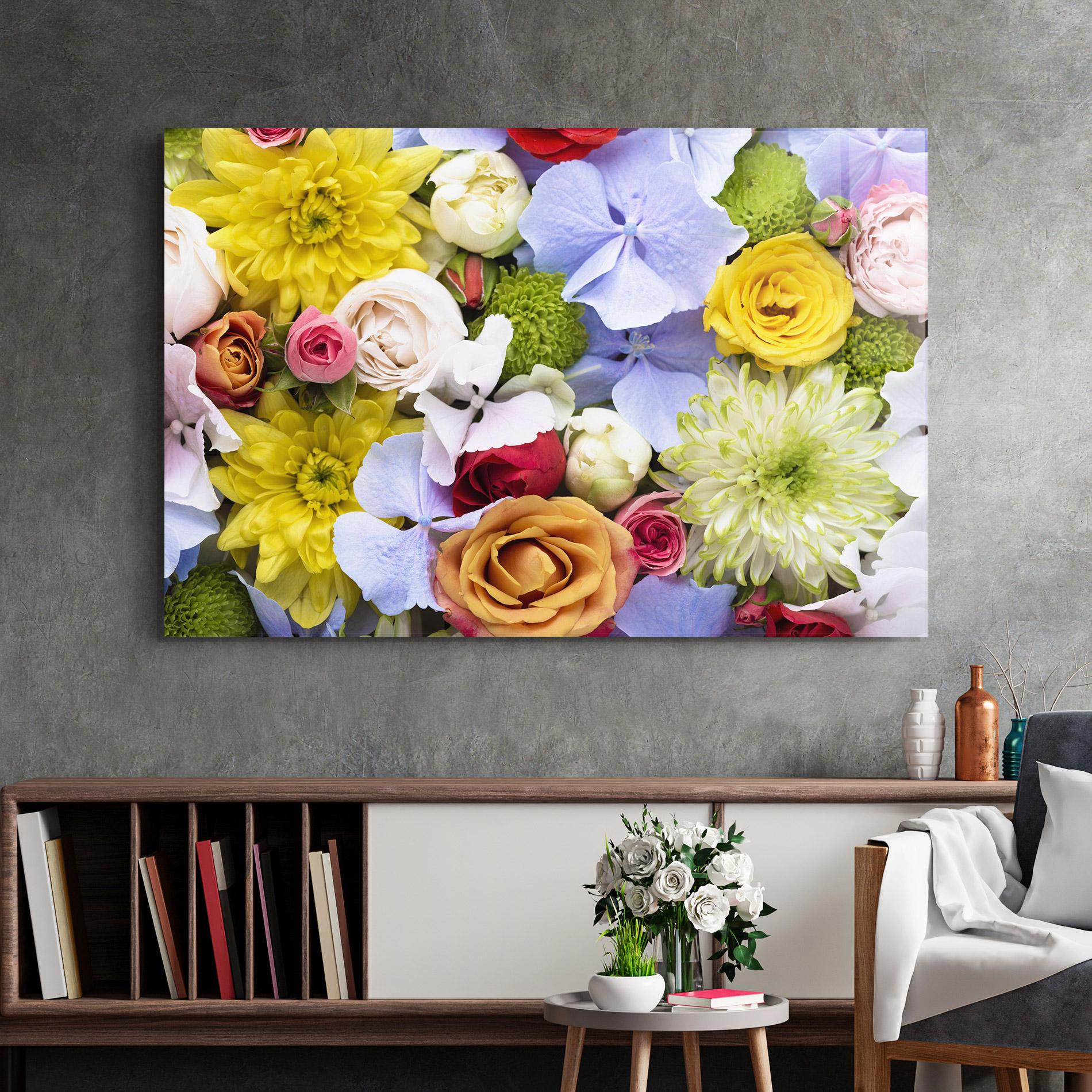 Üvegkép Color Mix Flower Bouquet mockup 2