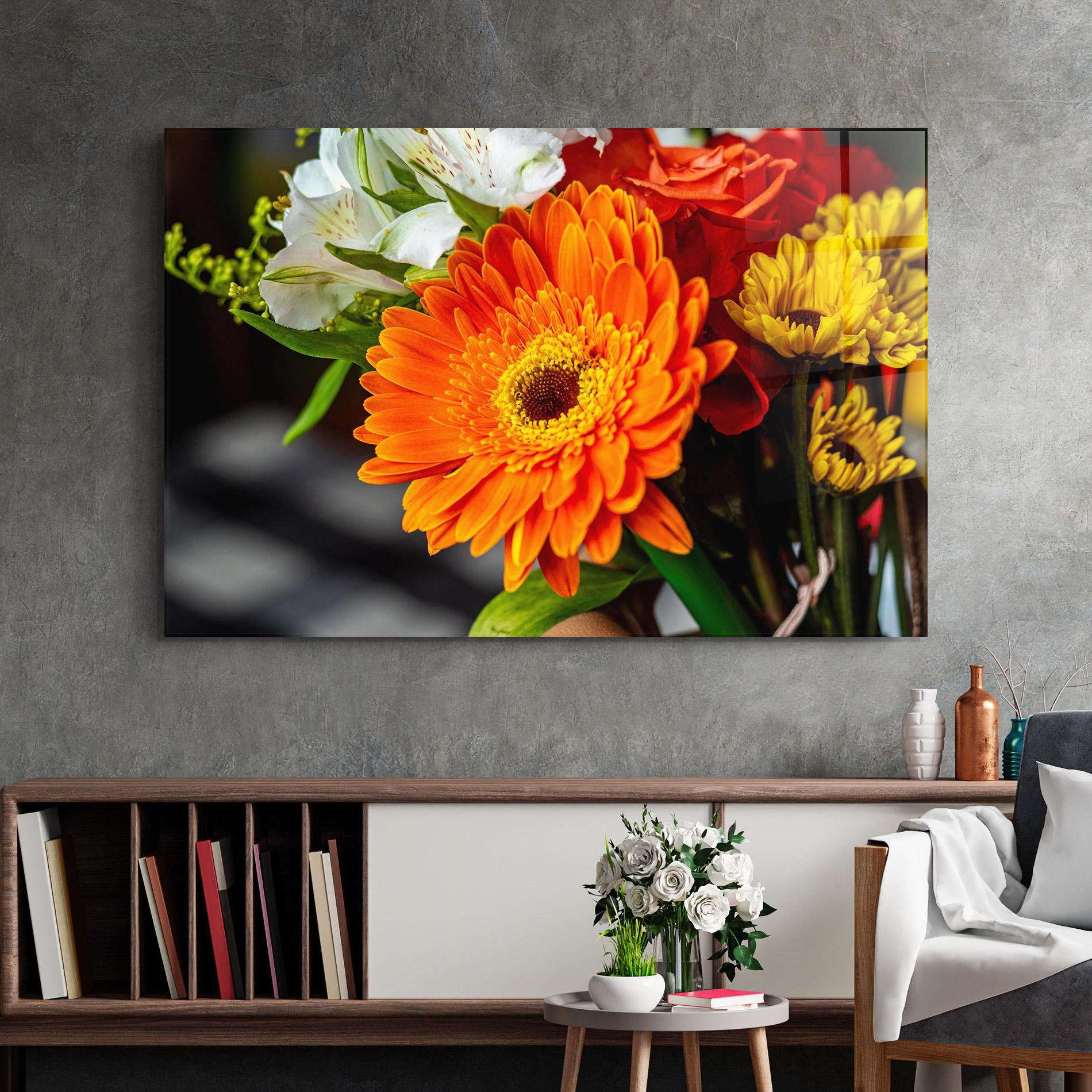 Üvegkép Strong Orange Bouquet mockup 2