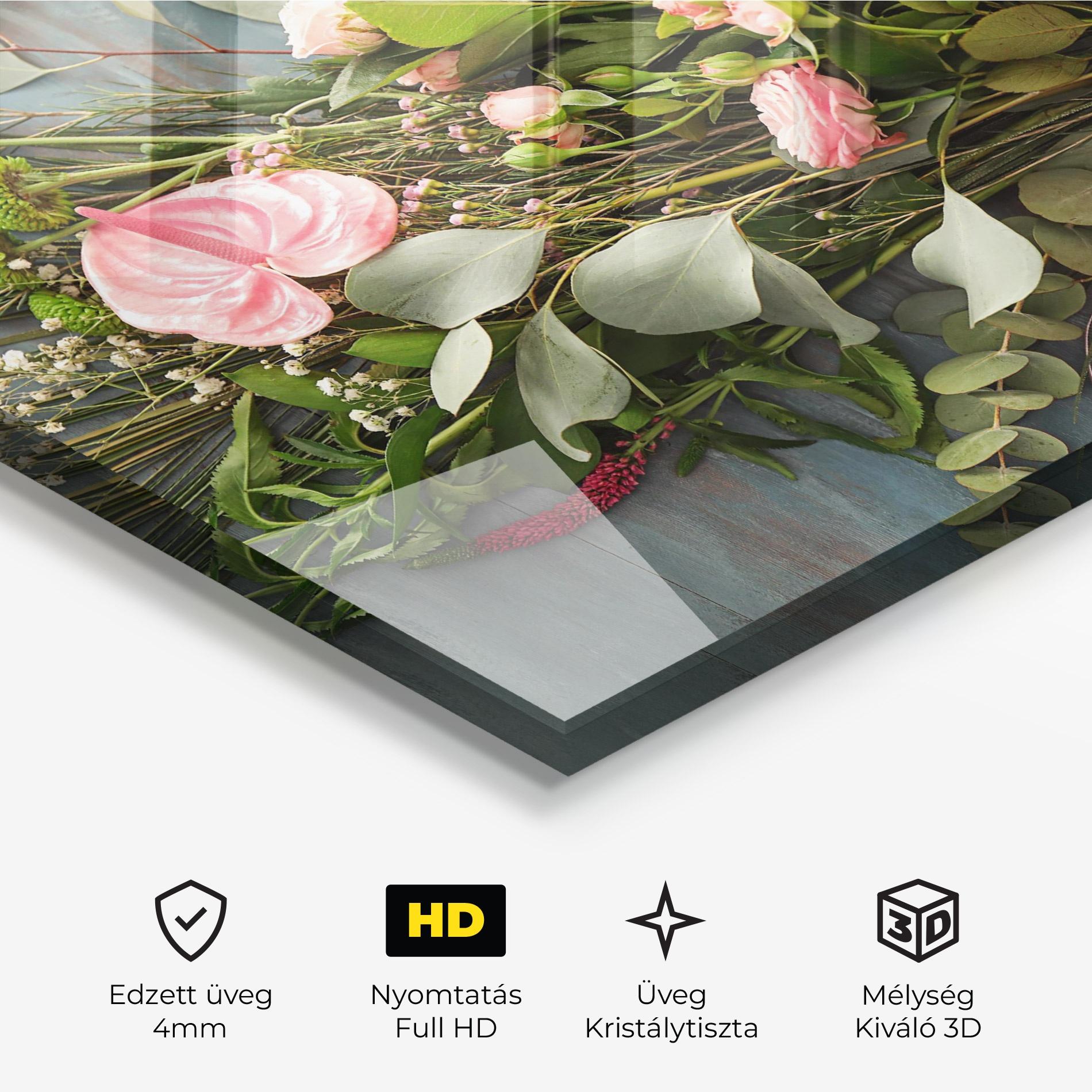 Üvegkép Preparing Bouquet mockup 3