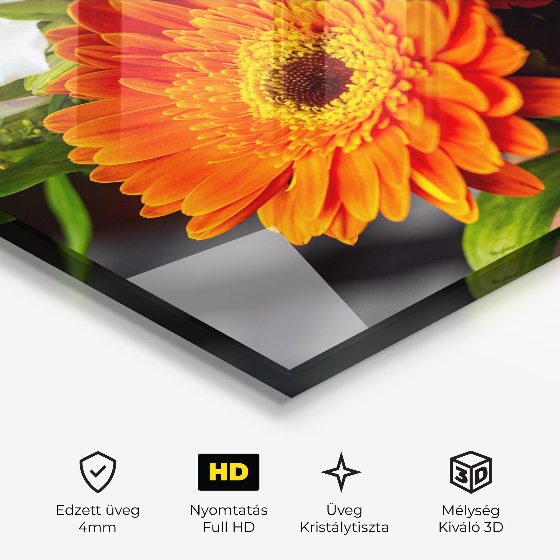 Üvegkép Strong Orange Bouquet mockup 3