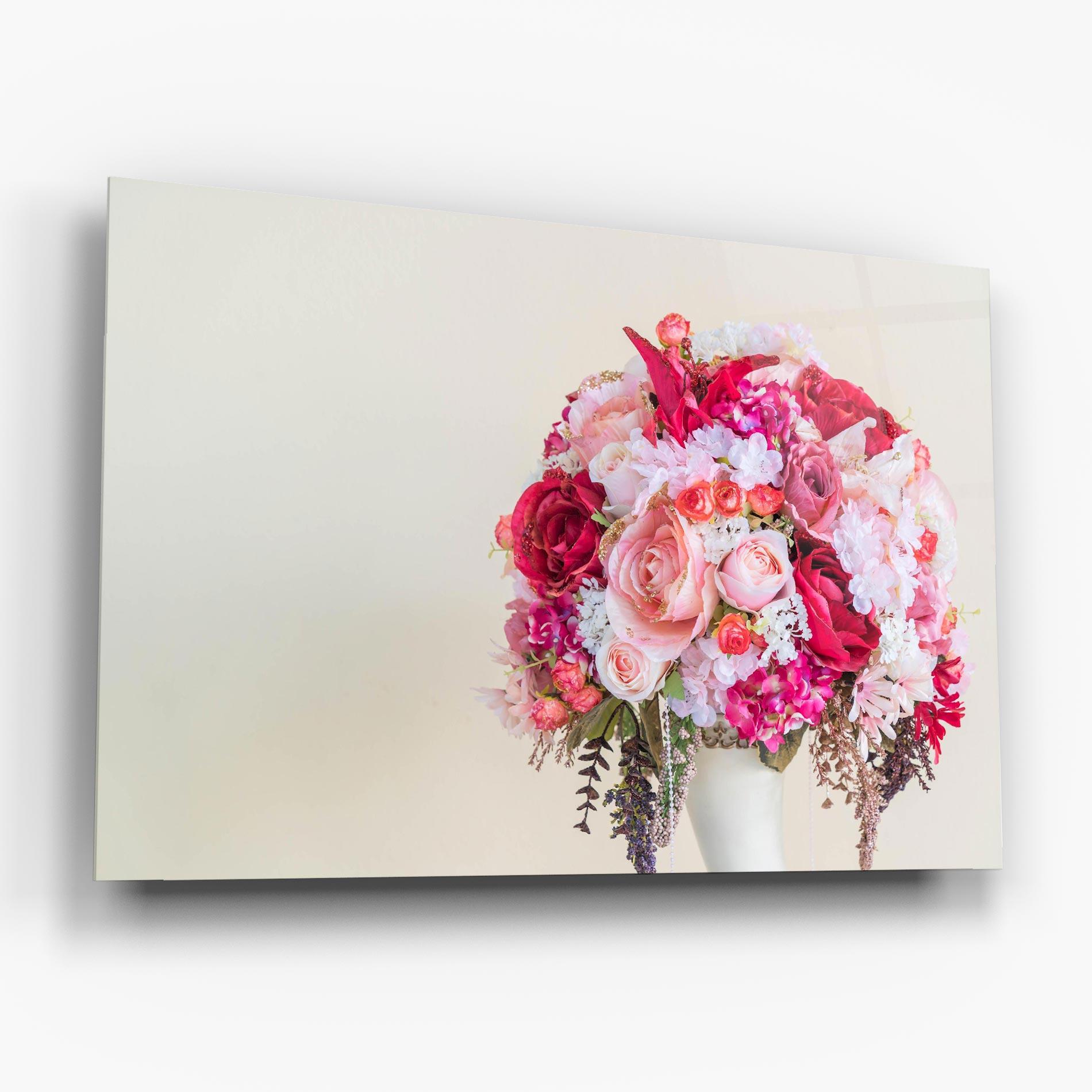 Üvegkép Mixed Pink Flowers mockup 6